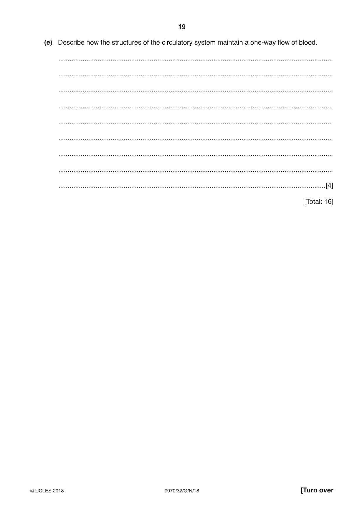 Cambridge IGCSE Biology (9-1) 0970 2018 Oct/Nov Paper 3 · Variant 2 question paper, page 19 of 20