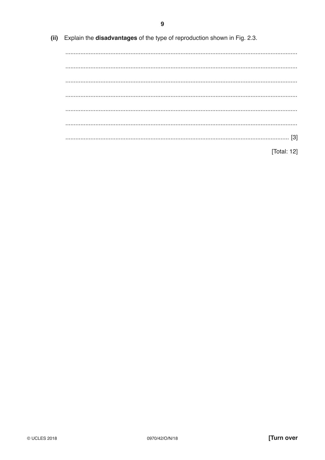 Cambridge IGCSE Biology (9-1) 0970 2018 Oct/Nov Paper 4 · Variant 2 question paper, page 9 of 20
