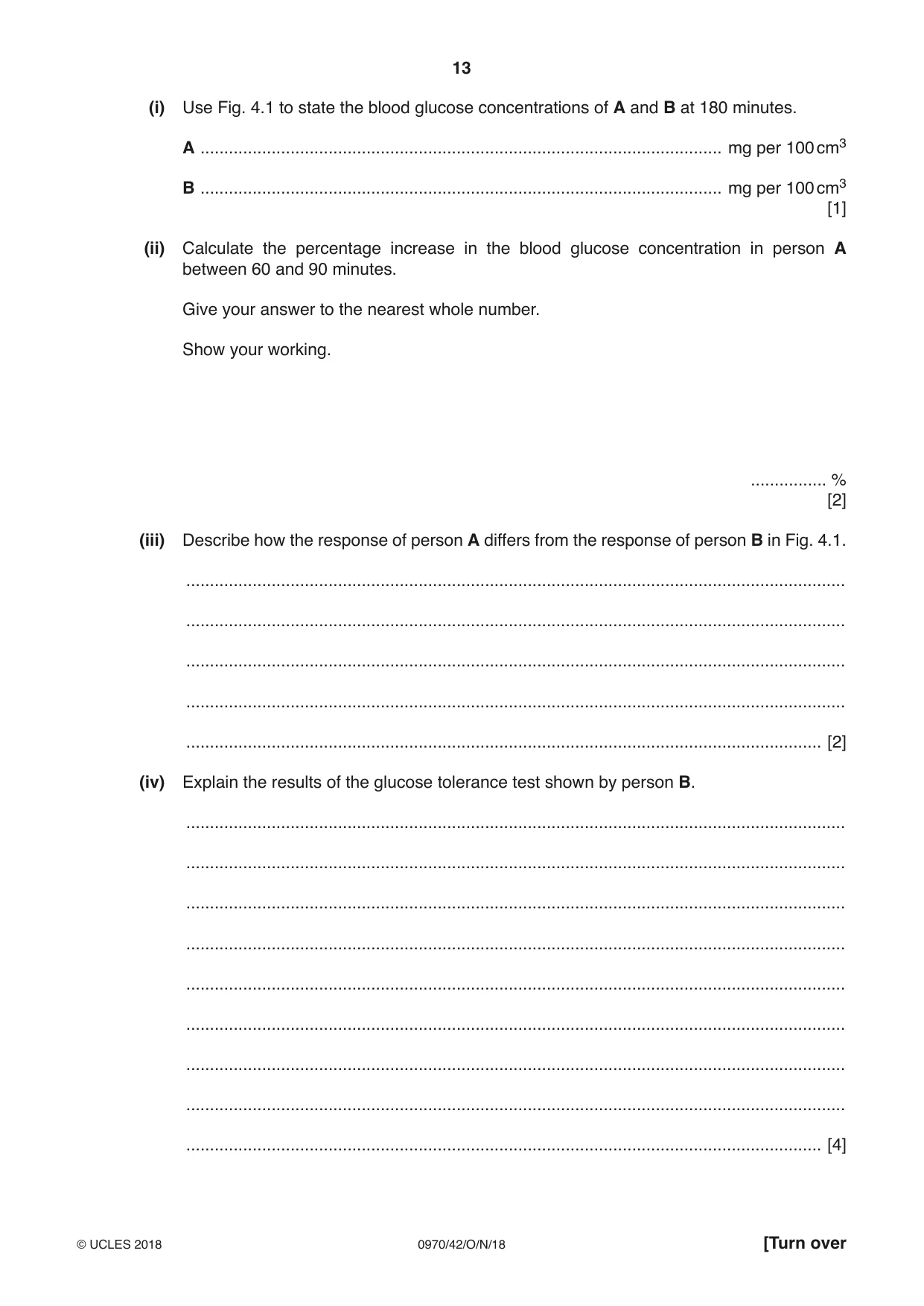 Cambridge IGCSE Biology (9-1) 0970 2018 Oct/Nov Paper 4 · Variant 2 question paper, page 13 of 20