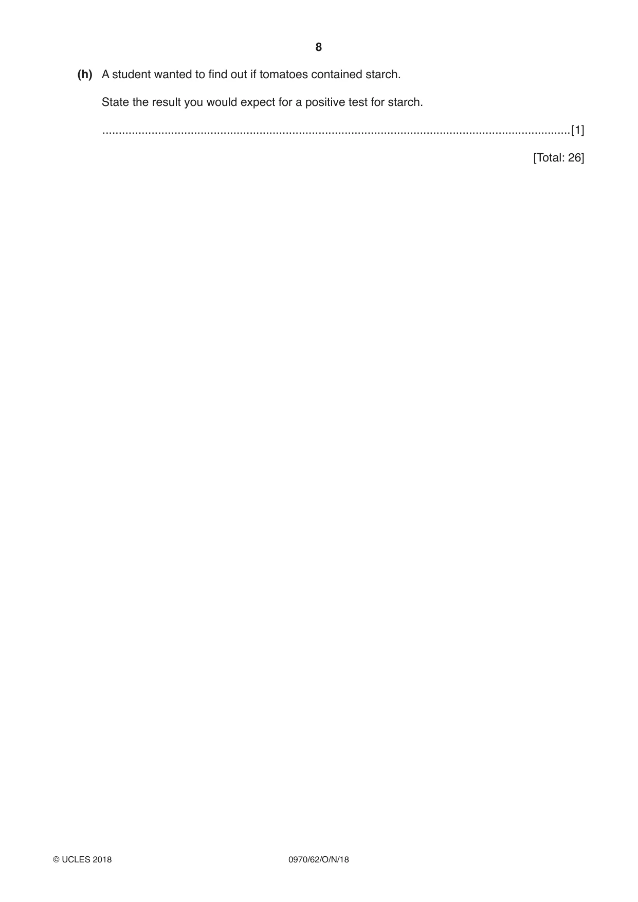 Cambridge IGCSE Biology (9-1) 0970 2018 Oct/Nov Paper 6 · Variant 2 question paper, page 8 of 12