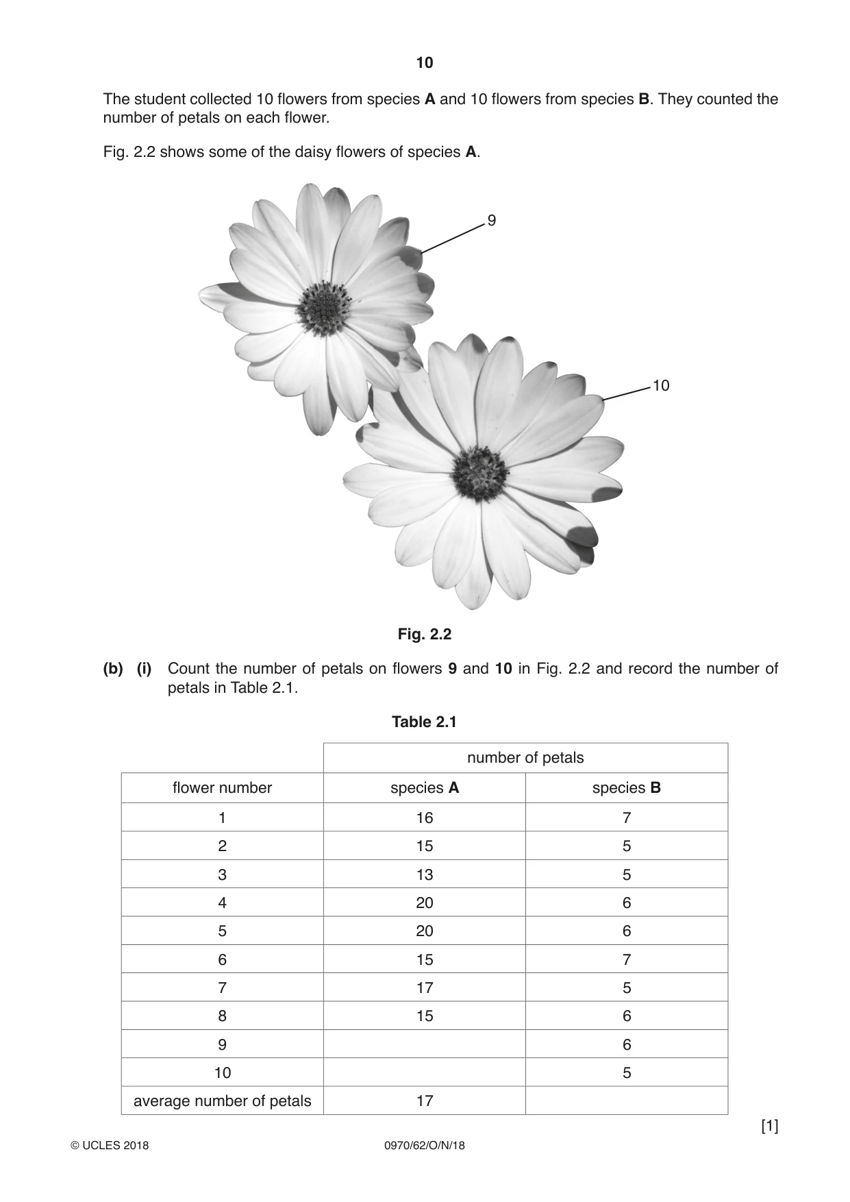 Cambridge IGCSE Biology (9-1) 0970 2018 Oct/Nov Paper 6 · Variant 2 question paper, page 10 of 12