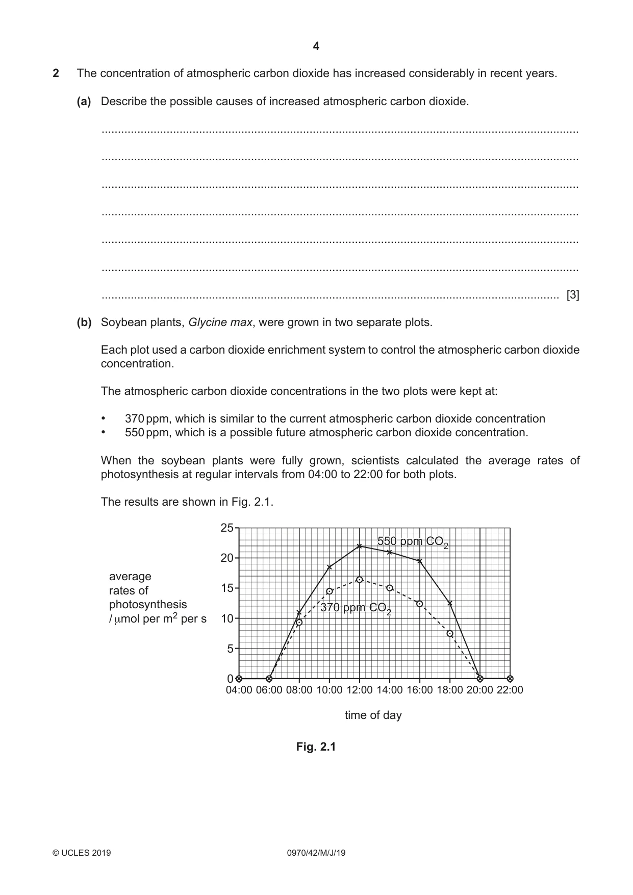 Cambridge IGCSE Biology (9-1) 0970 2019 May/June Paper 4 · Variant 2 question paper, page 4 of 20