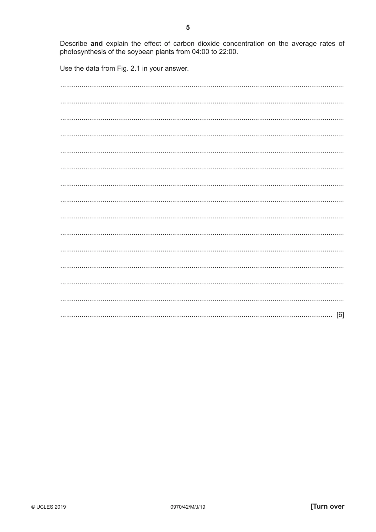Cambridge IGCSE Biology (9-1) 0970 2019 May/June Paper 4 · Variant 2 question paper, page 5 of 20