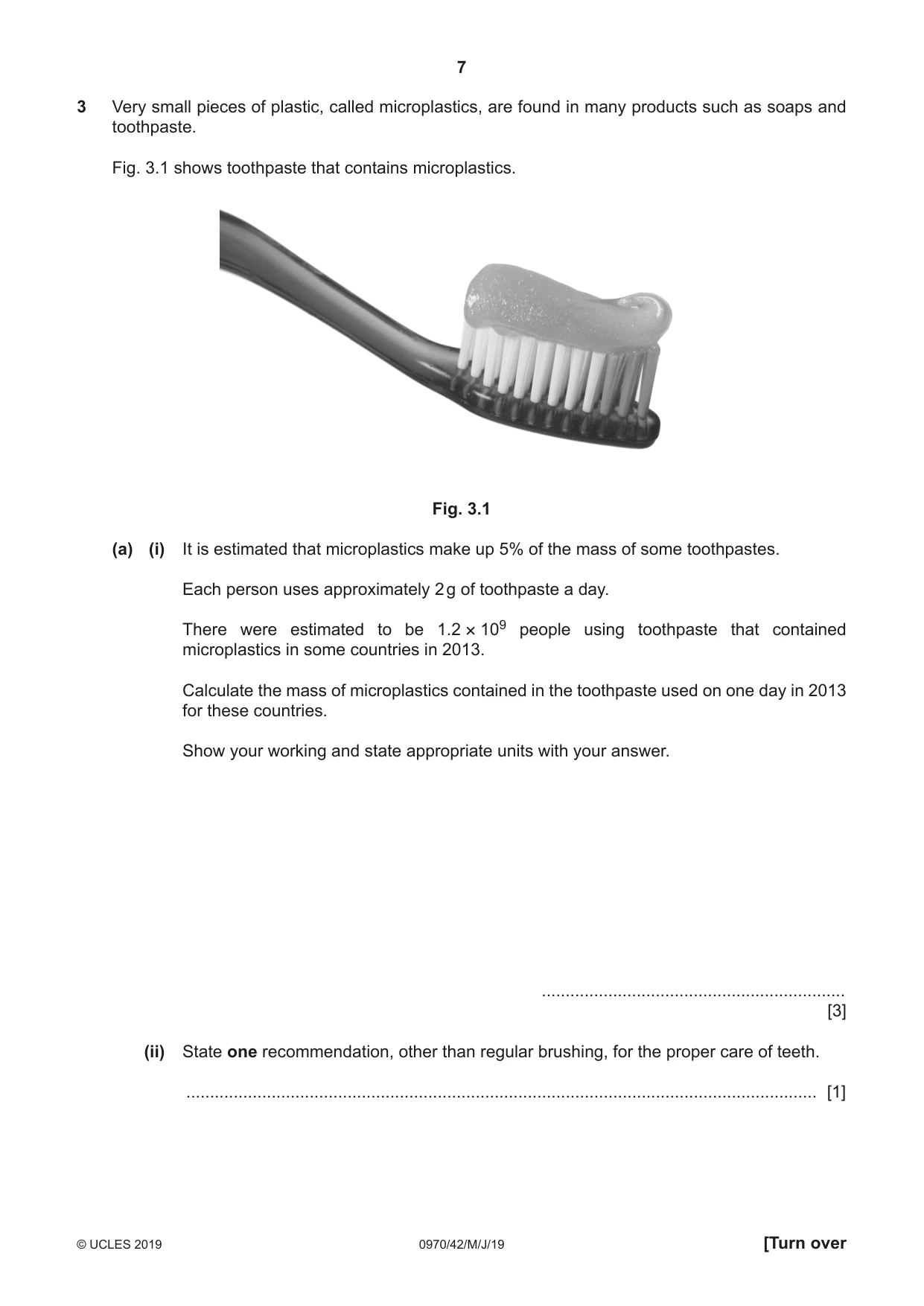 Cambridge IGCSE Biology (9-1) 0970 2019 May/June Paper 4 · Variant 2 question paper, page 7 of 20