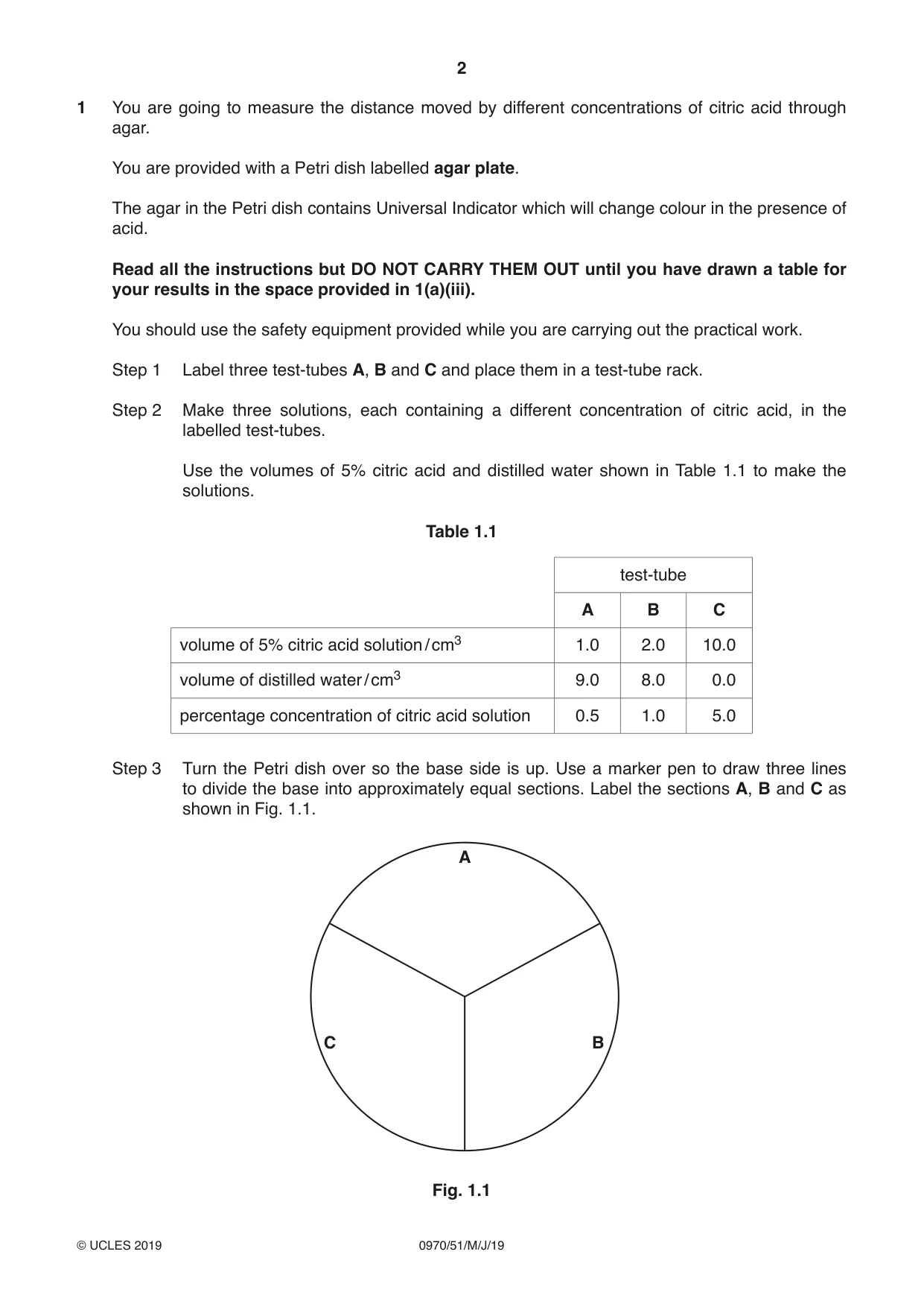 Cambridge IGCSE Biology (9-1) 0970 2019 May/June Paper 5 · Variant 1 question paper, page 2 of 16