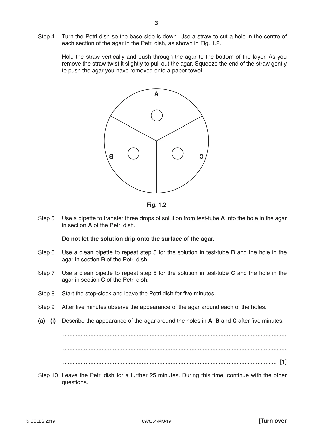 Cambridge IGCSE Biology (9-1) 0970 2019 May/June Paper 5 · Variant 1 question paper, page 3 of 16