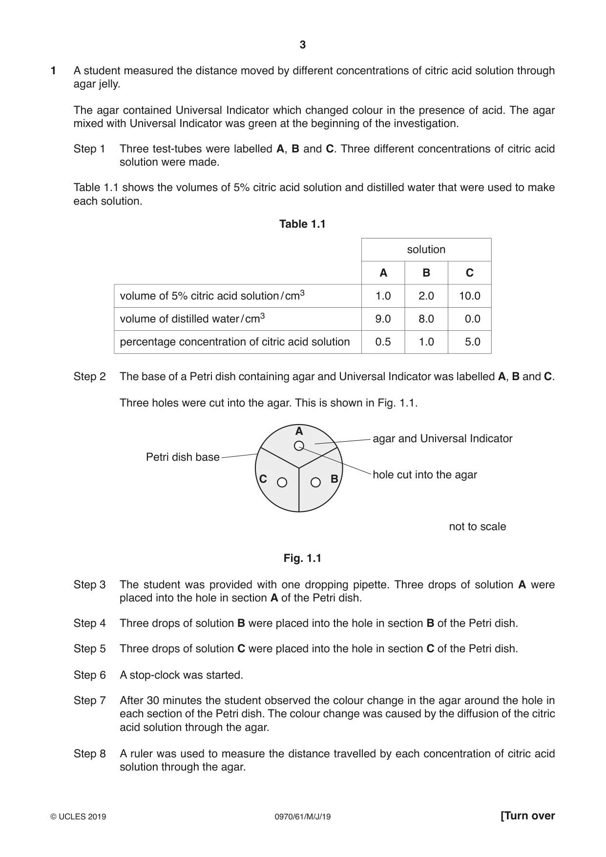 Cambridge IGCSE Biology (9-1) 0970 2019 May/June Paper 6 · Variant 1 question paper, page 3 of 16