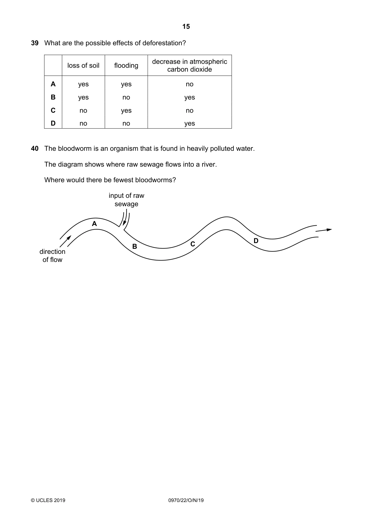 Cambridge IGCSE Biology (9-1) 0970 2019 Oct/Nov Paper 2 · Variant 2 question paper, page 15 of 16