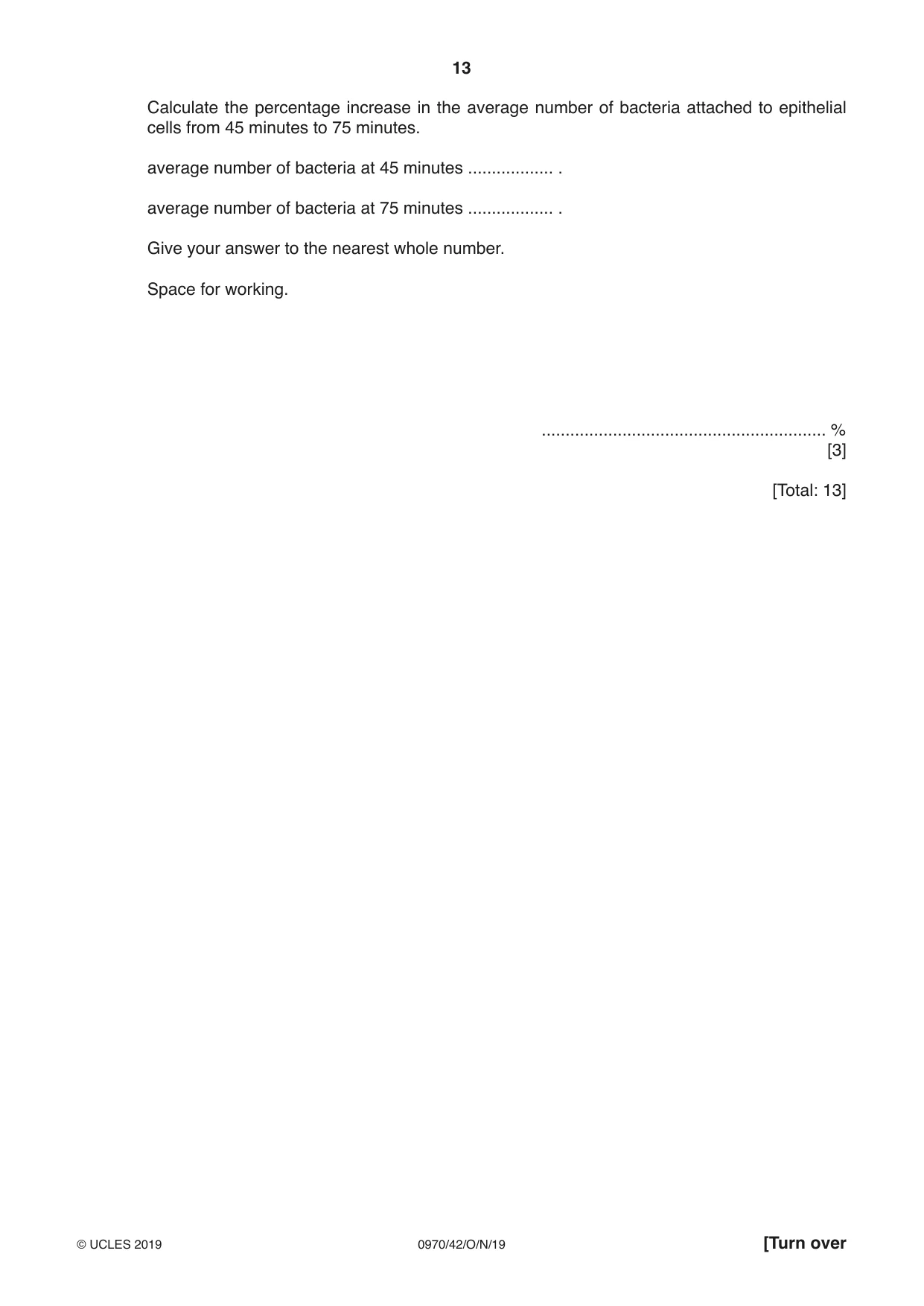 Cambridge IGCSE Biology (9-1) 0970 2019 Oct/Nov Paper 4 · Variant 2 question paper, page 13 of 24