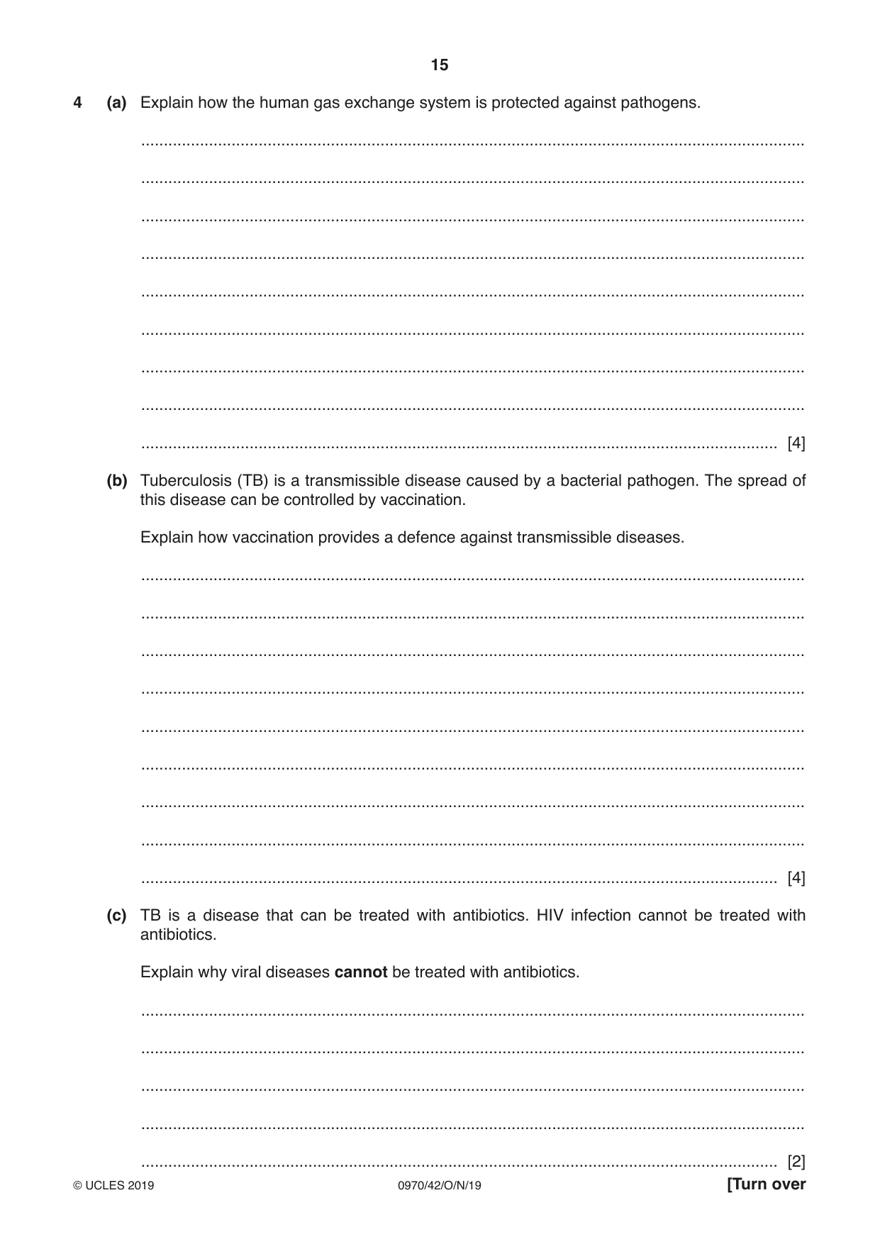 Cambridge IGCSE Biology (9-1) 0970 2019 Oct/Nov Paper 4 · Variant 2 question paper, page 15 of 24