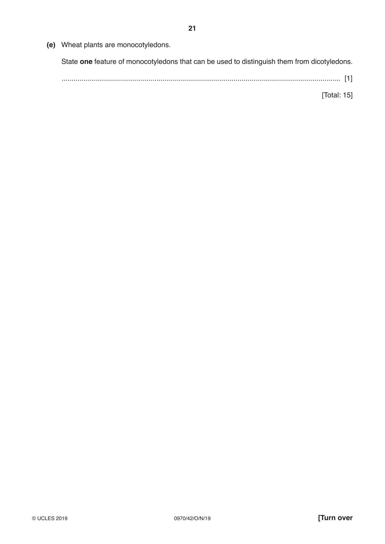 Cambridge IGCSE Biology (9-1) 0970 2019 Oct/Nov Paper 4 · Variant 2 question paper, page 21 of 24