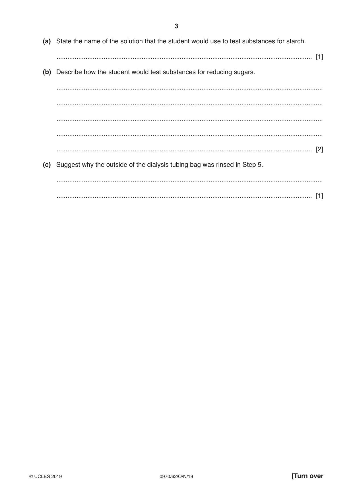 Cambridge IGCSE Biology (9-1) 0970 2019 Oct/Nov Paper 6 · Variant 2 question paper, page 3 of 12