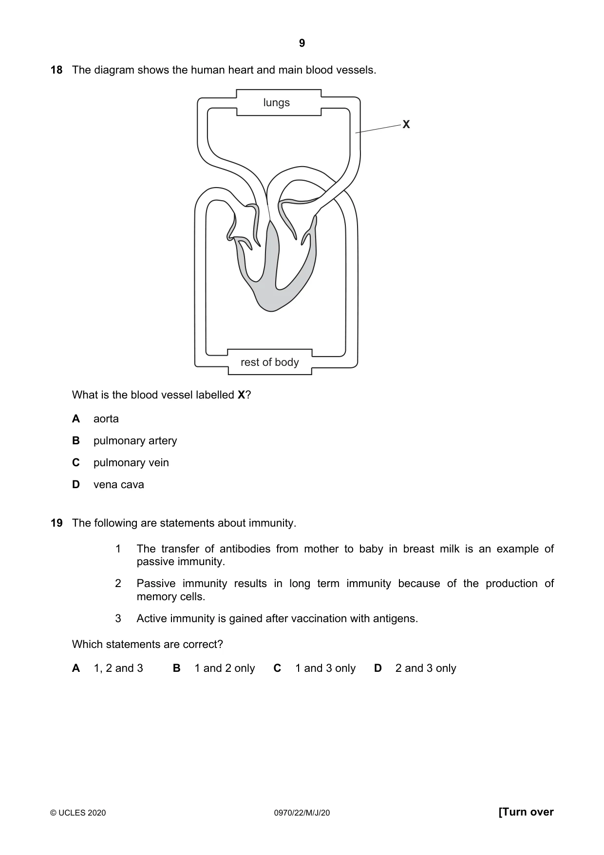 Cambridge IGCSE Biology (9-1) 0970 2020 May/June Paper 2 · Variant 2 question paper, page 9 of 16