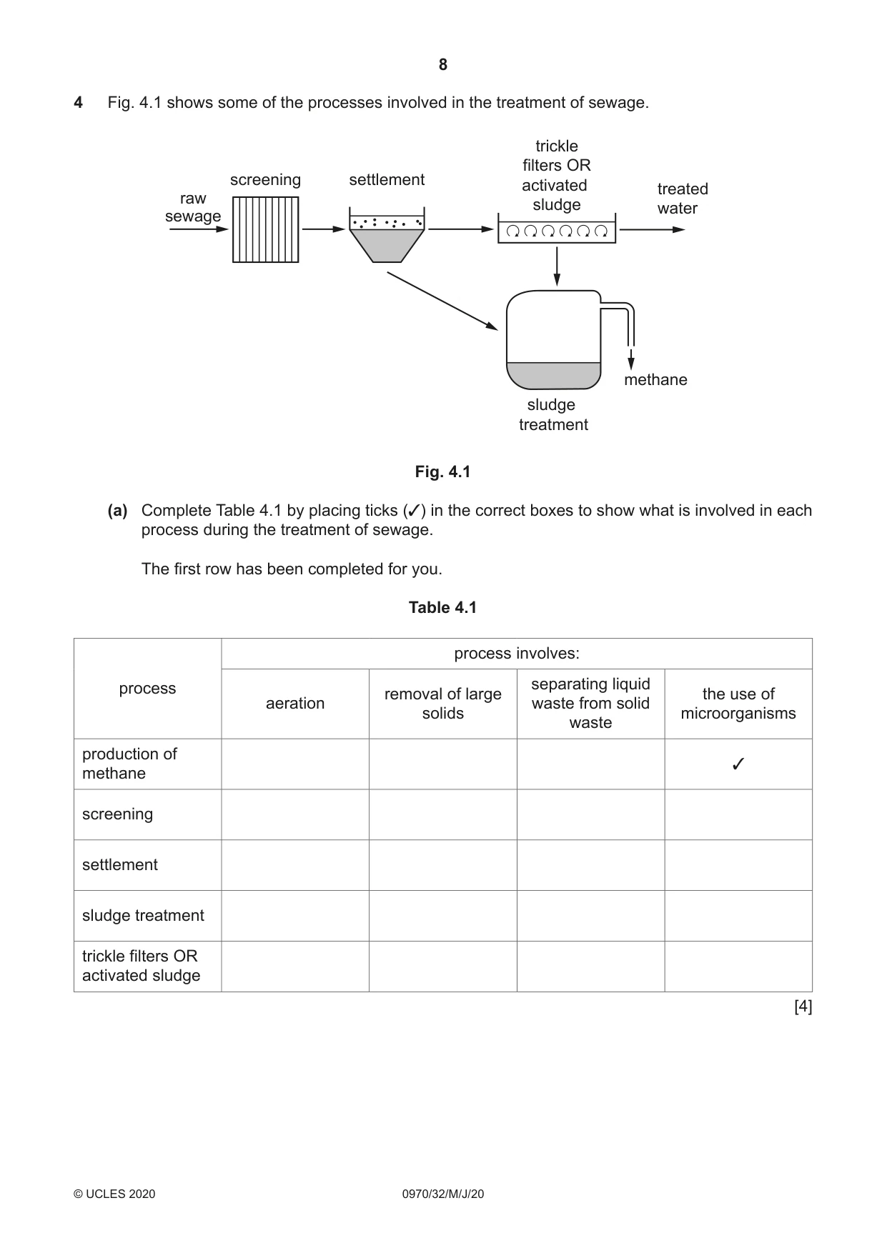 Cambridge IGCSE Biology (9-1) 0970 2020 May/June Paper 3 · Variant 2 question paper, page 8 of 20