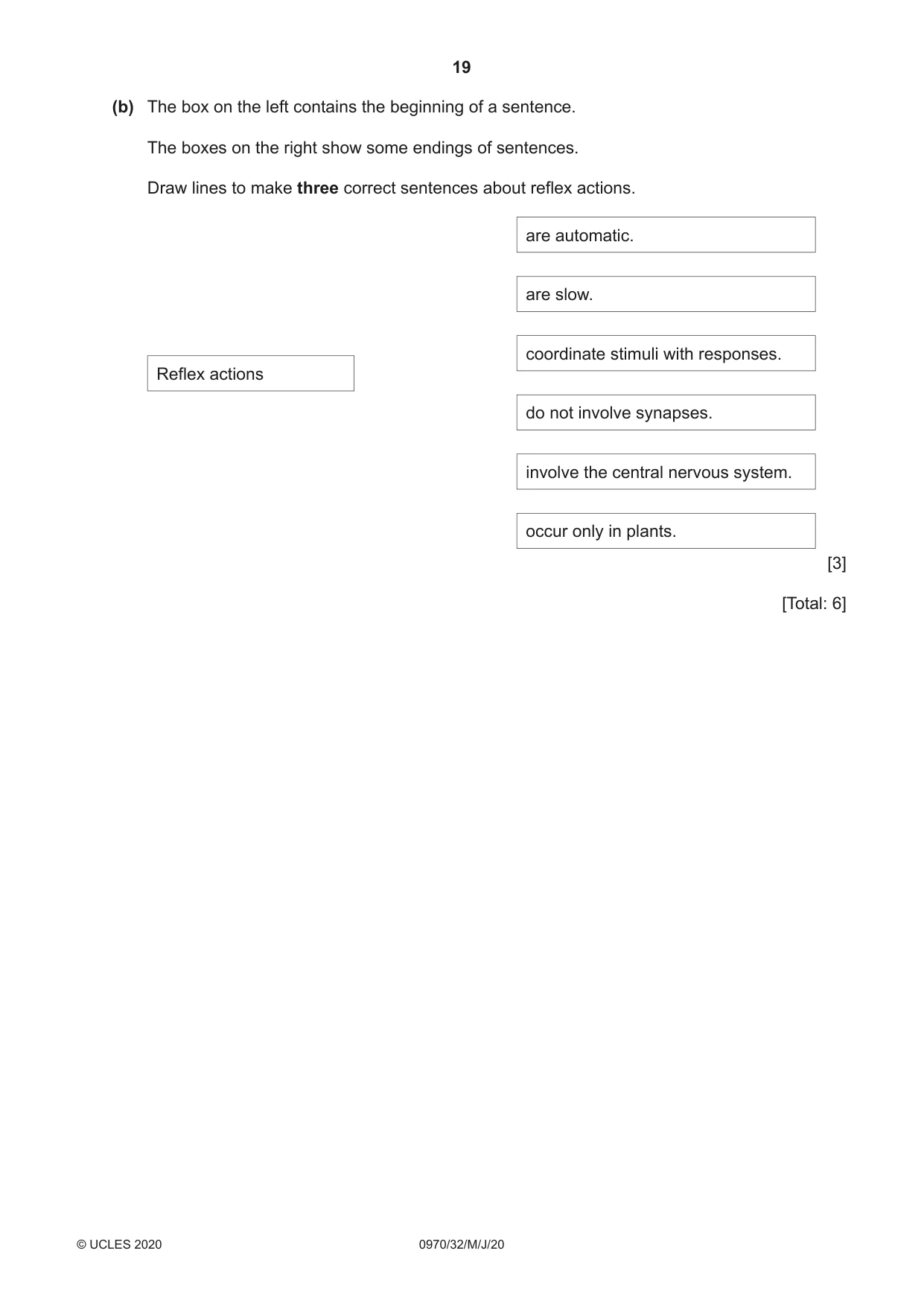 Cambridge IGCSE Biology (9-1) 0970 2020 May/June Paper 3 · Variant 2 question paper, page 19 of 20