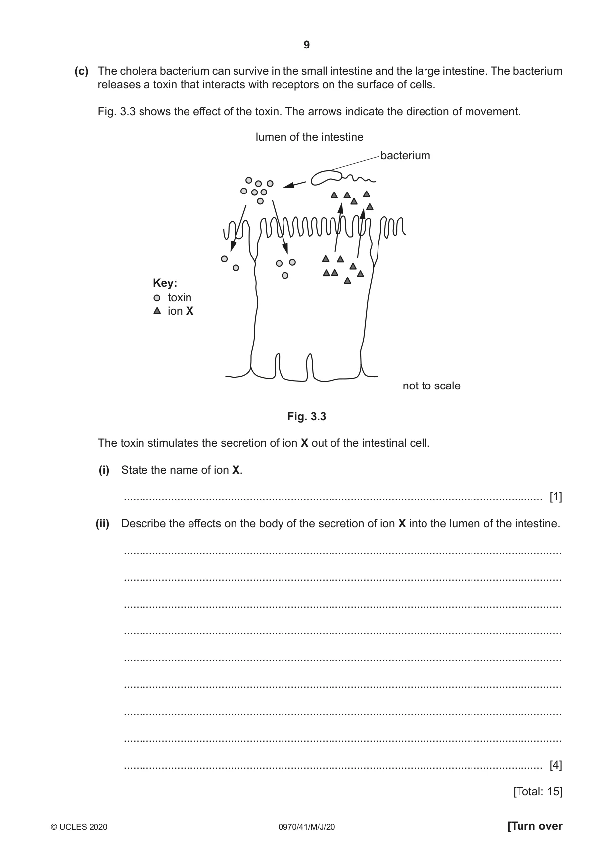 Cambridge IGCSE Biology (9-1) 0970 2020 May/June Paper 4 · Variant 1 question paper, page 9 of 20