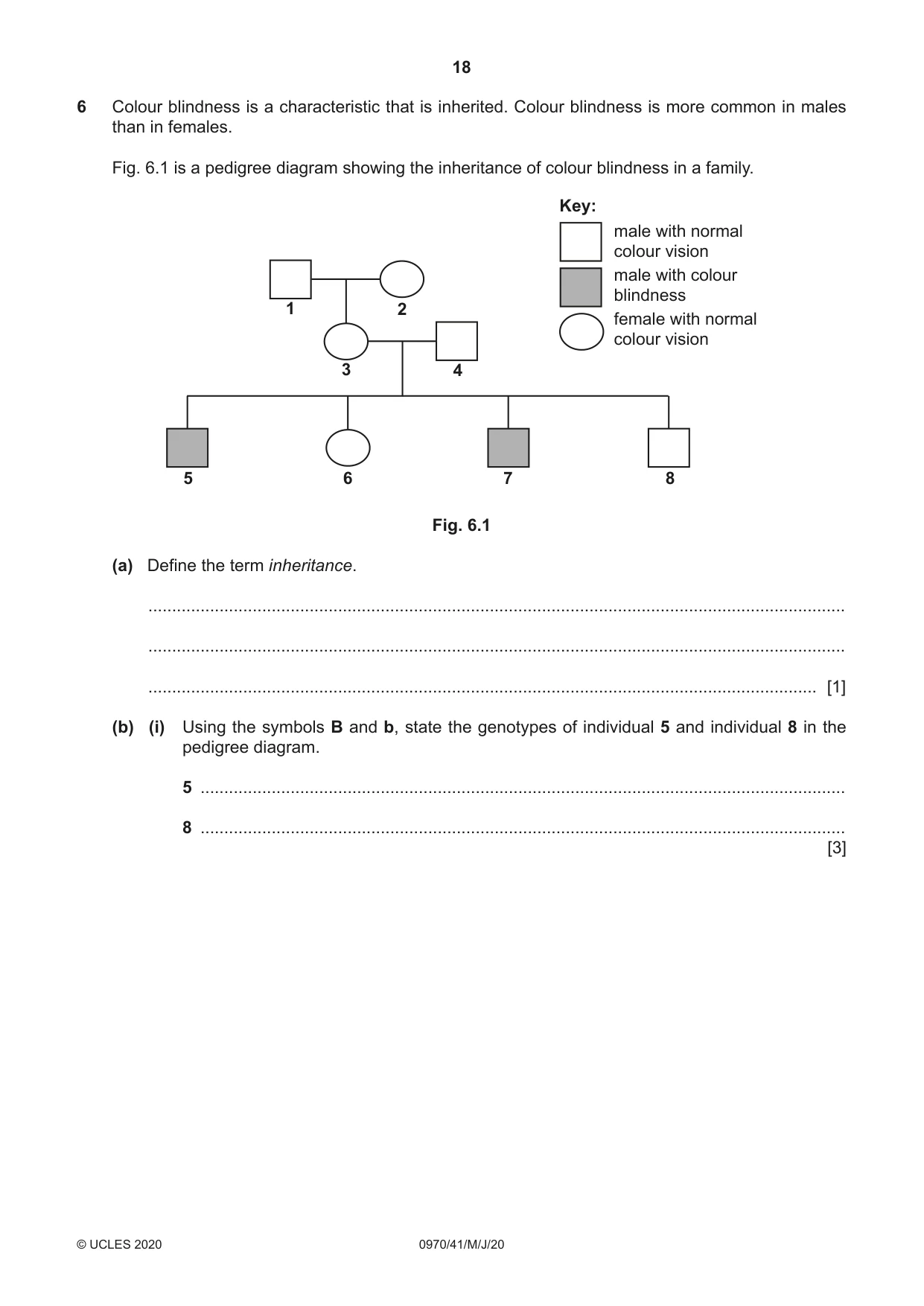 Cambridge IGCSE Biology (9-1) 0970 2020 May/June Paper 4 · Variant 1 question paper, page 18 of 20