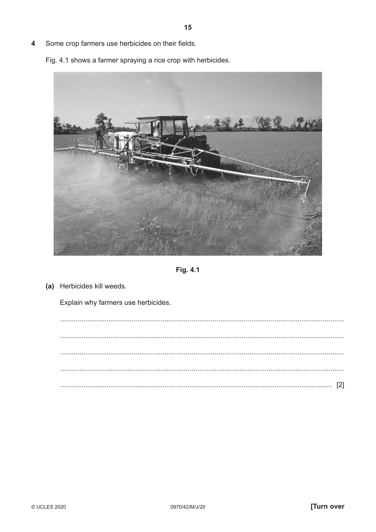 Cambridge IGCSE Biology (9-1) 0970 2020 May/June Paper 4 · Variant 2 question paper, page 15 of 24