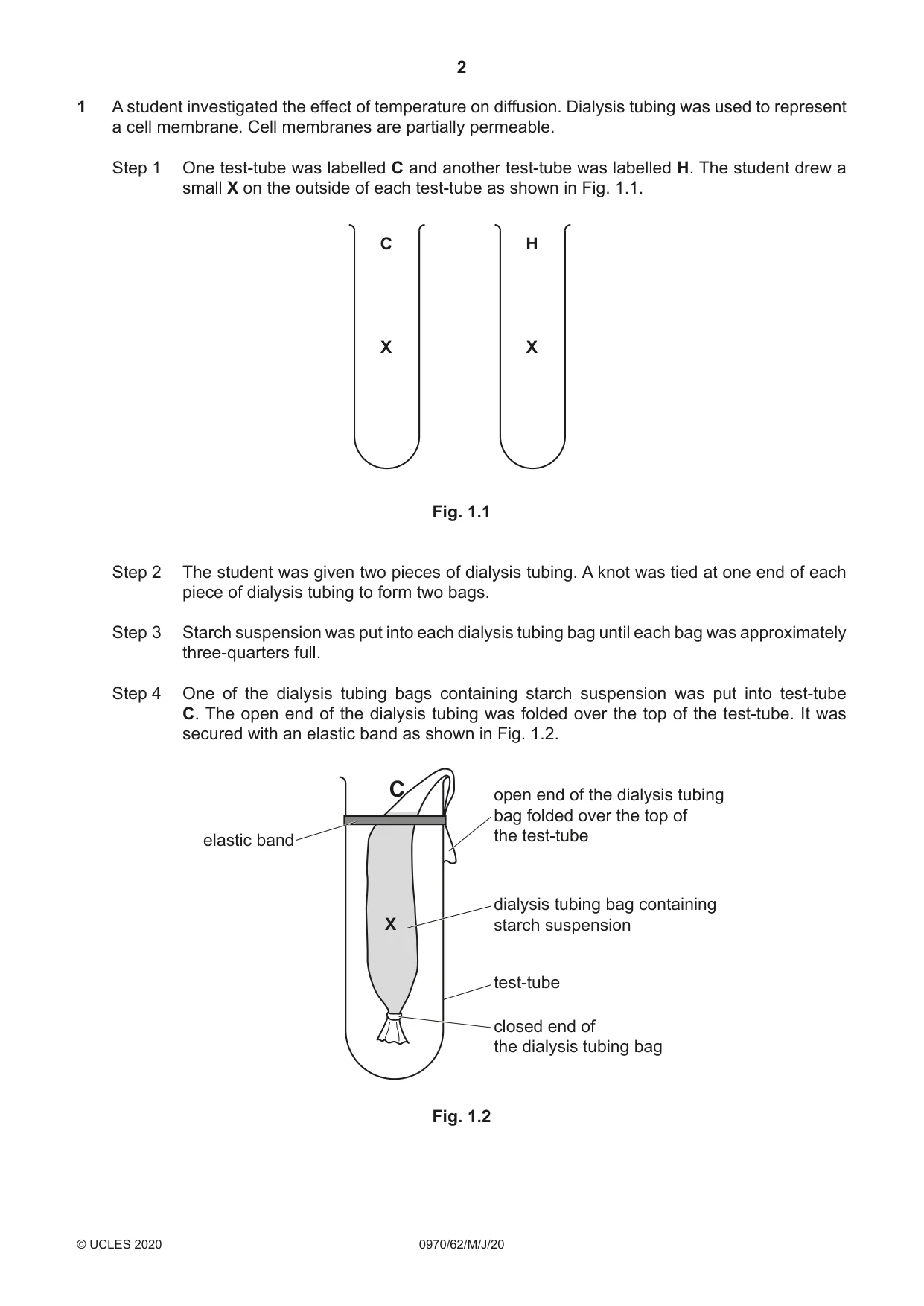 Cambridge IGCSE Biology (9-1) 0970 2020 May/June Paper 6 · Variant 2 question paper, page 2 of 12