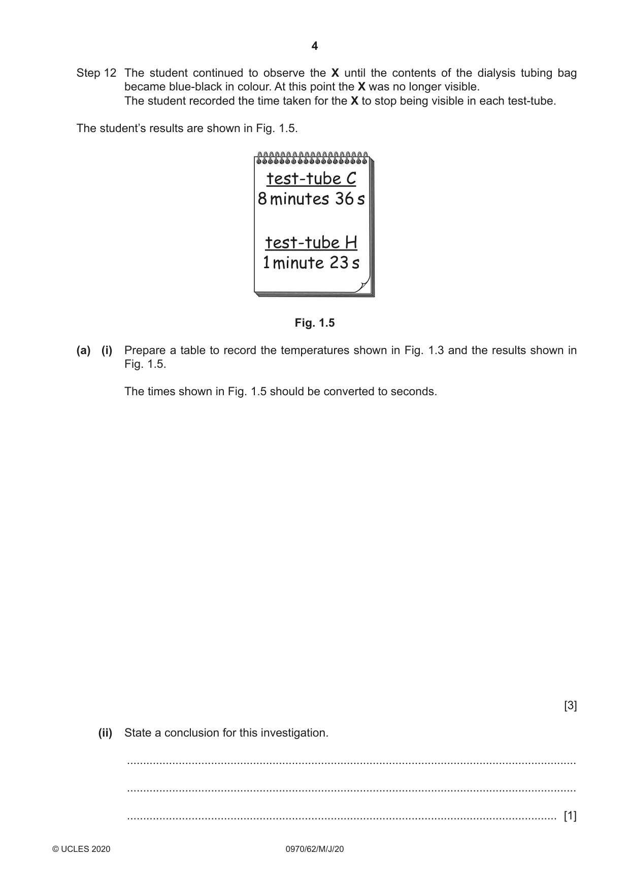 Cambridge IGCSE Biology (9-1) 0970 2020 May/June Paper 6 · Variant 2 question paper, page 4 of 12