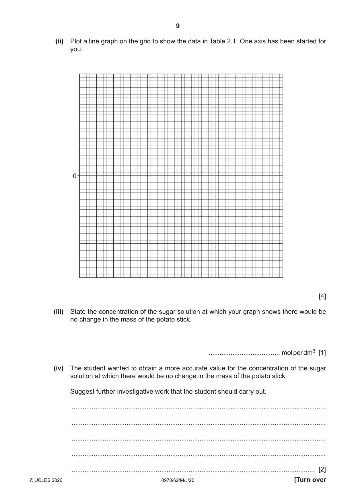 Cambridge IGCSE Biology (9-1) 0970 2020 May/June Paper 6 · Variant 2 question paper, page 9 of 12