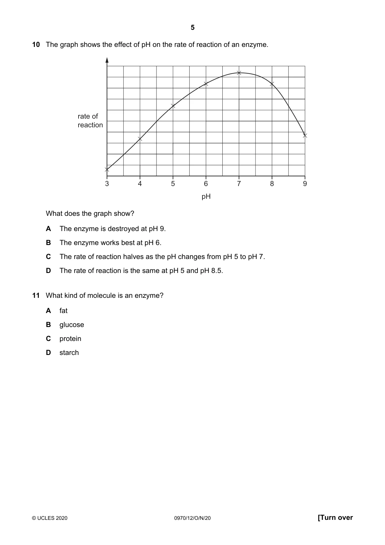 Cambridge IGCSE Biology (9-1) 0970 2020 Oct/Nov Paper 1 · Variant 2 question paper, page 5 of 16