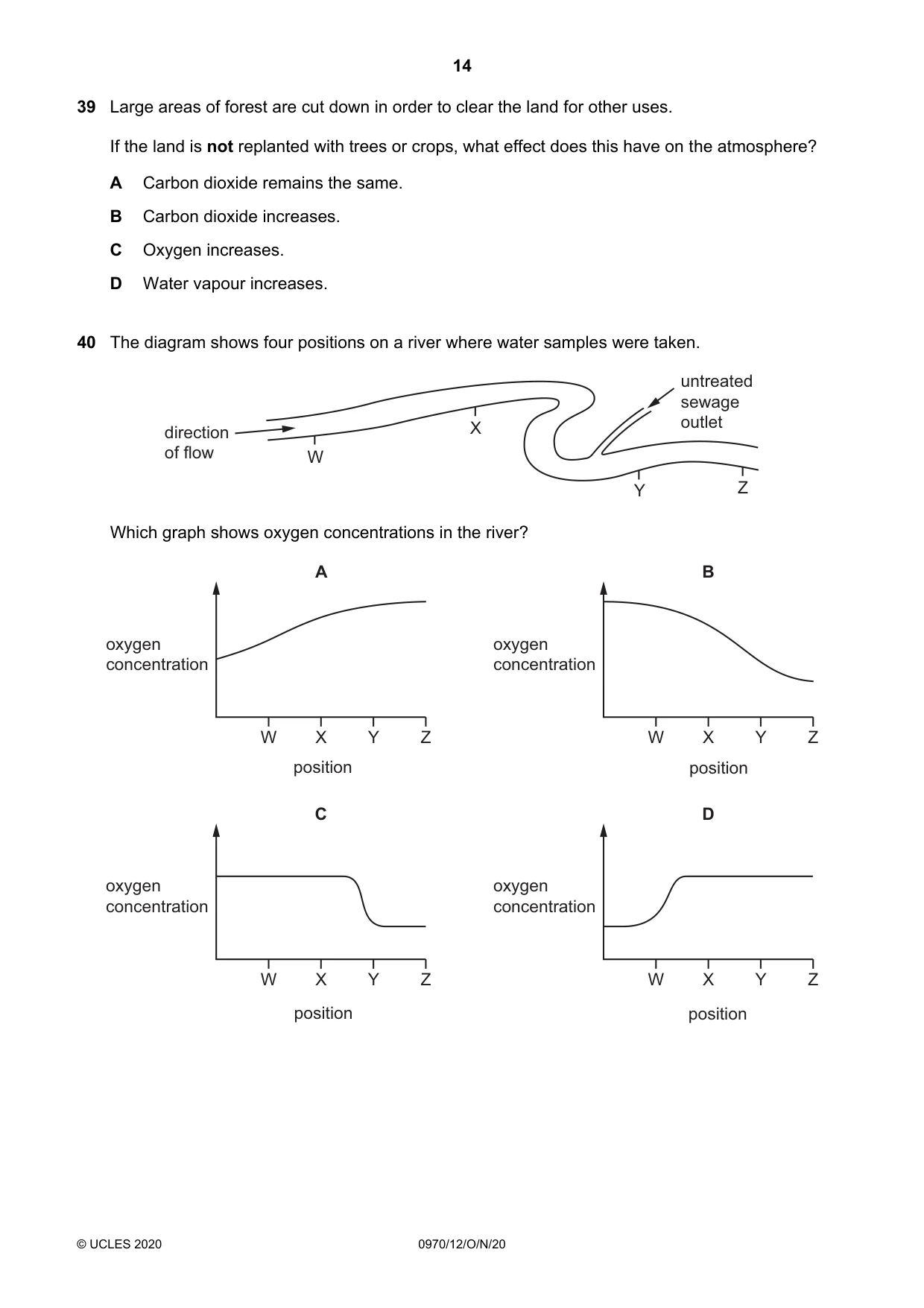Cambridge IGCSE Biology (9-1) 0970 2020 Oct/Nov Paper 1 · Variant 2 question paper, page 14 of 16