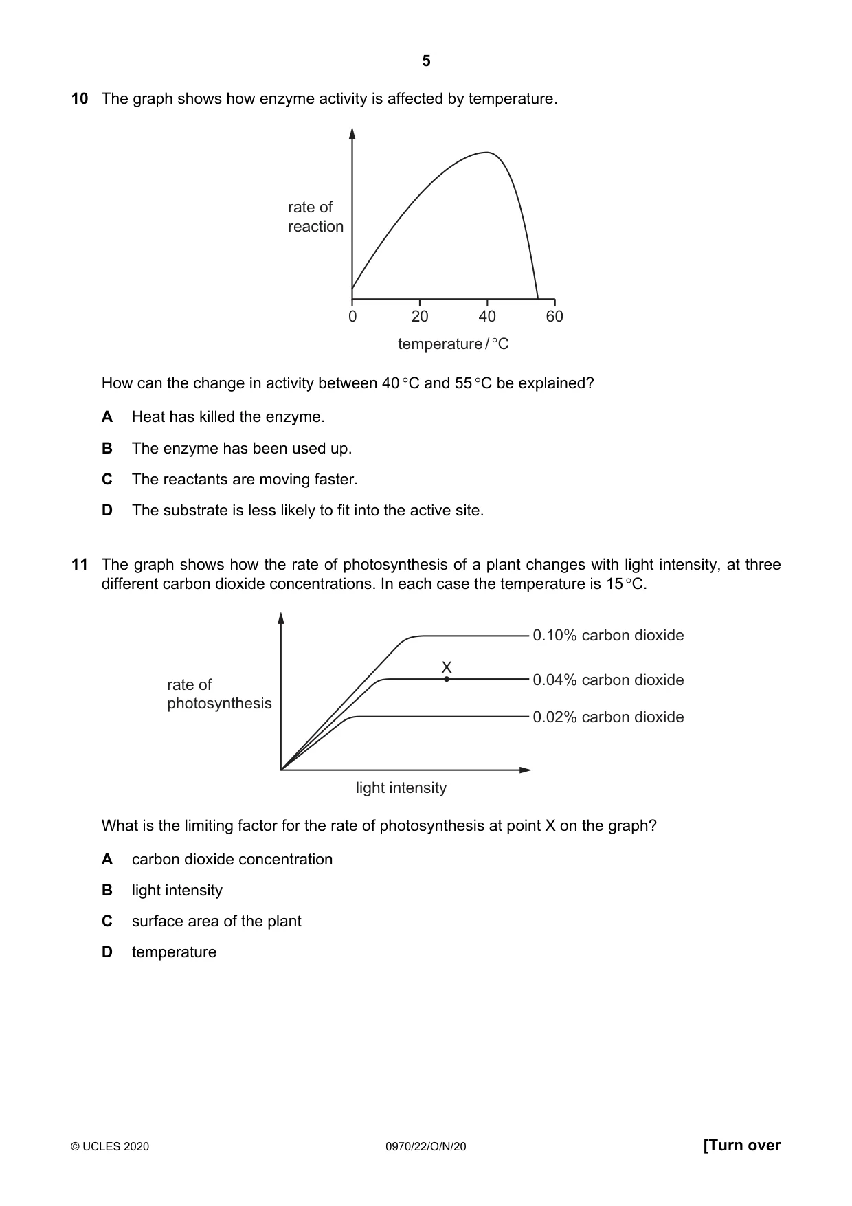 Cambridge IGCSE Biology (9-1) 0970 2020 Oct/Nov Paper 2 · Variant 2 question paper, page 5 of 16