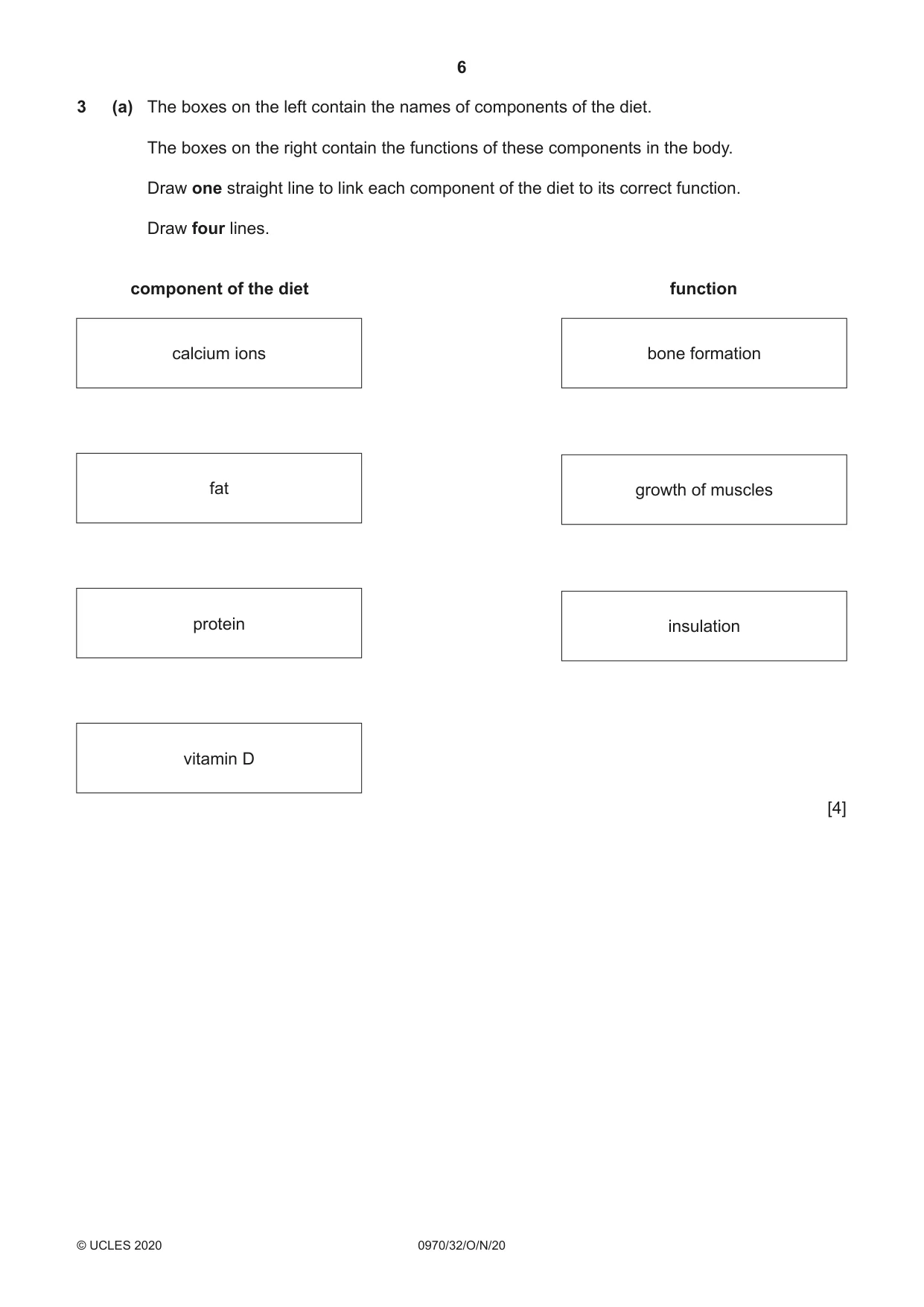 Cambridge IGCSE Biology (9-1) 0970 2020 Oct/Nov Paper 3 · Variant 2 question paper, page 6 of 20