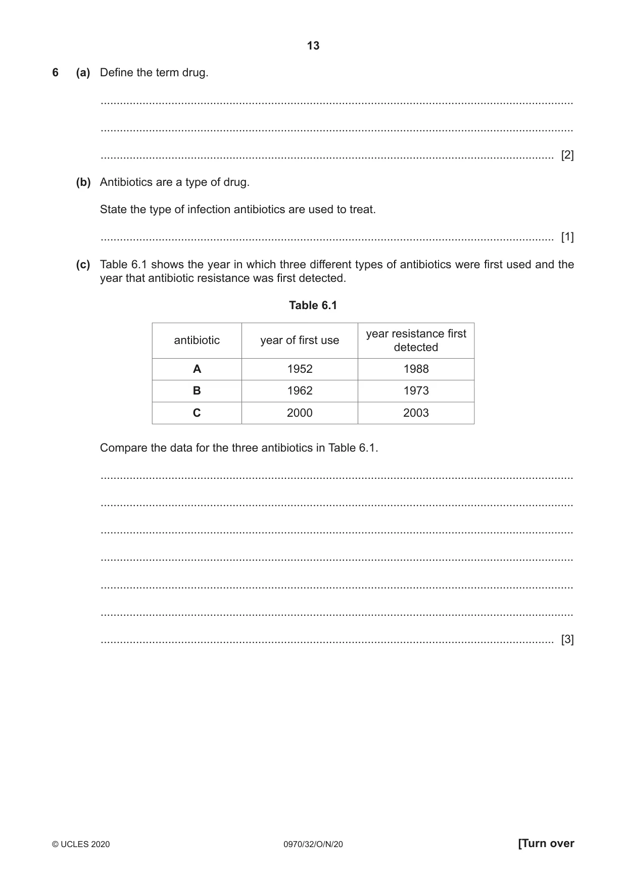 Cambridge IGCSE Biology (9-1) 0970 2020 Oct/Nov Paper 3 · Variant 2 question paper, page 13 of 20