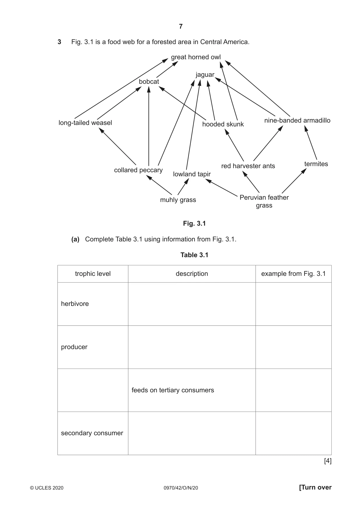 Cambridge IGCSE Biology (9-1) 0970 2020 Oct/Nov Paper 4 · Variant 2 question paper, page 7 of 20