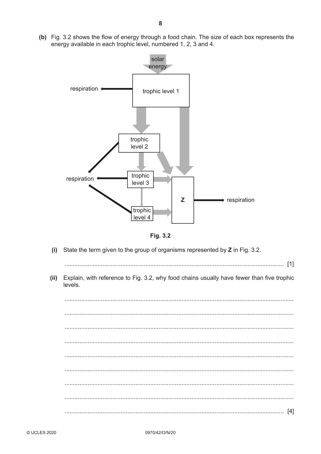 Cambridge IGCSE Biology (9-1) 0970 2020 Oct/Nov Paper 4 · Variant 2 question paper, page 8 of 20