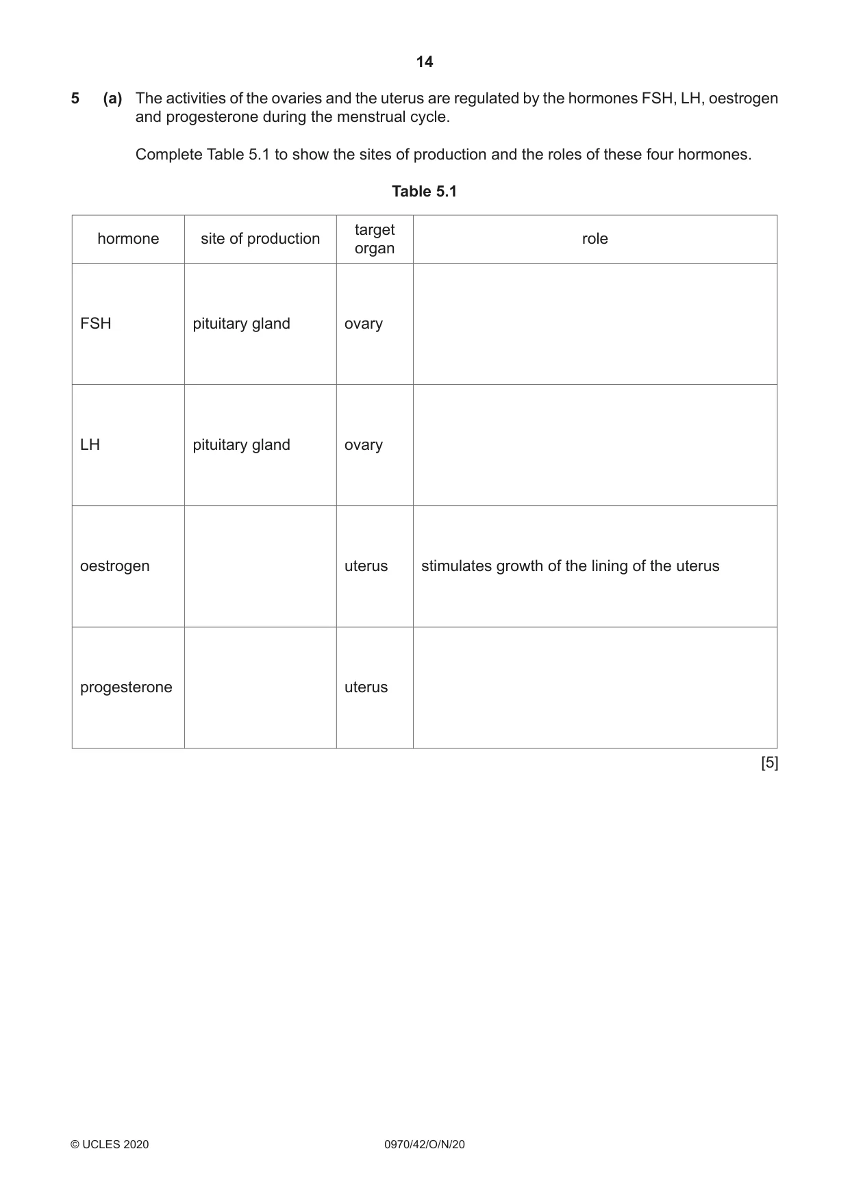 Cambridge IGCSE Biology (9-1) 0970 2020 Oct/Nov Paper 4 · Variant 2 question paper, page 14 of 20