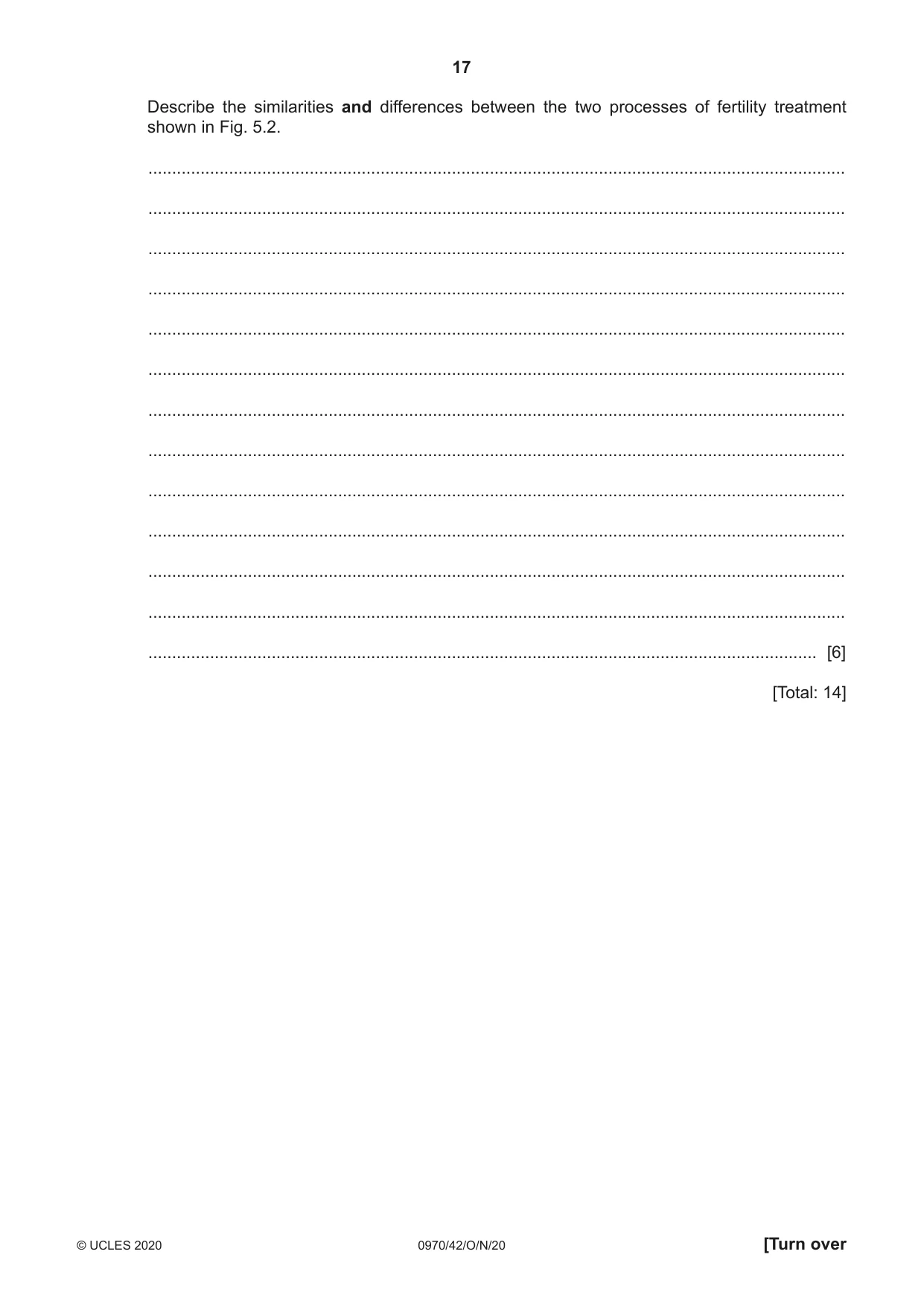 Cambridge IGCSE Biology (9-1) 0970 2020 Oct/Nov Paper 4 · Variant 2 question paper, page 17 of 20