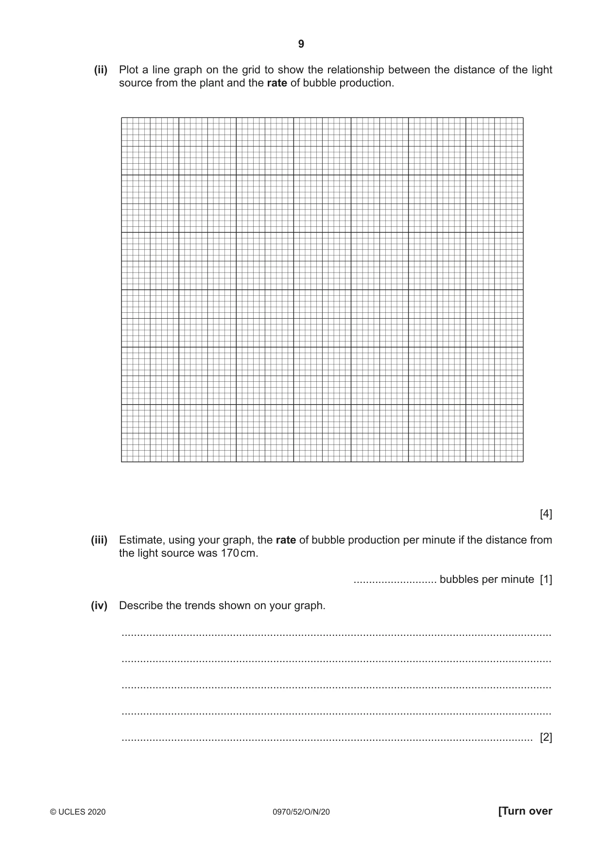 Cambridge IGCSE Biology (9-1) 0970 2020 Oct/Nov Paper 5 · Variant 2 question paper, page 9 of 12