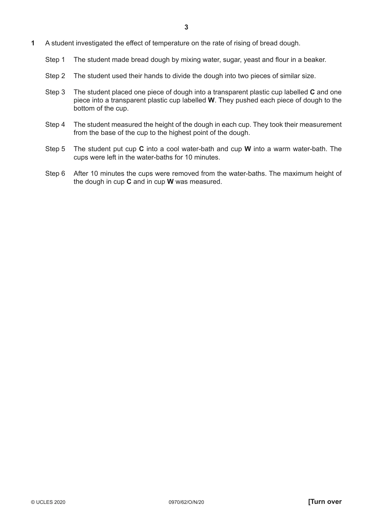Cambridge IGCSE Biology (9-1) 0970 2020 Oct/Nov Paper 6 · Variant 2 question paper, page 3 of 12