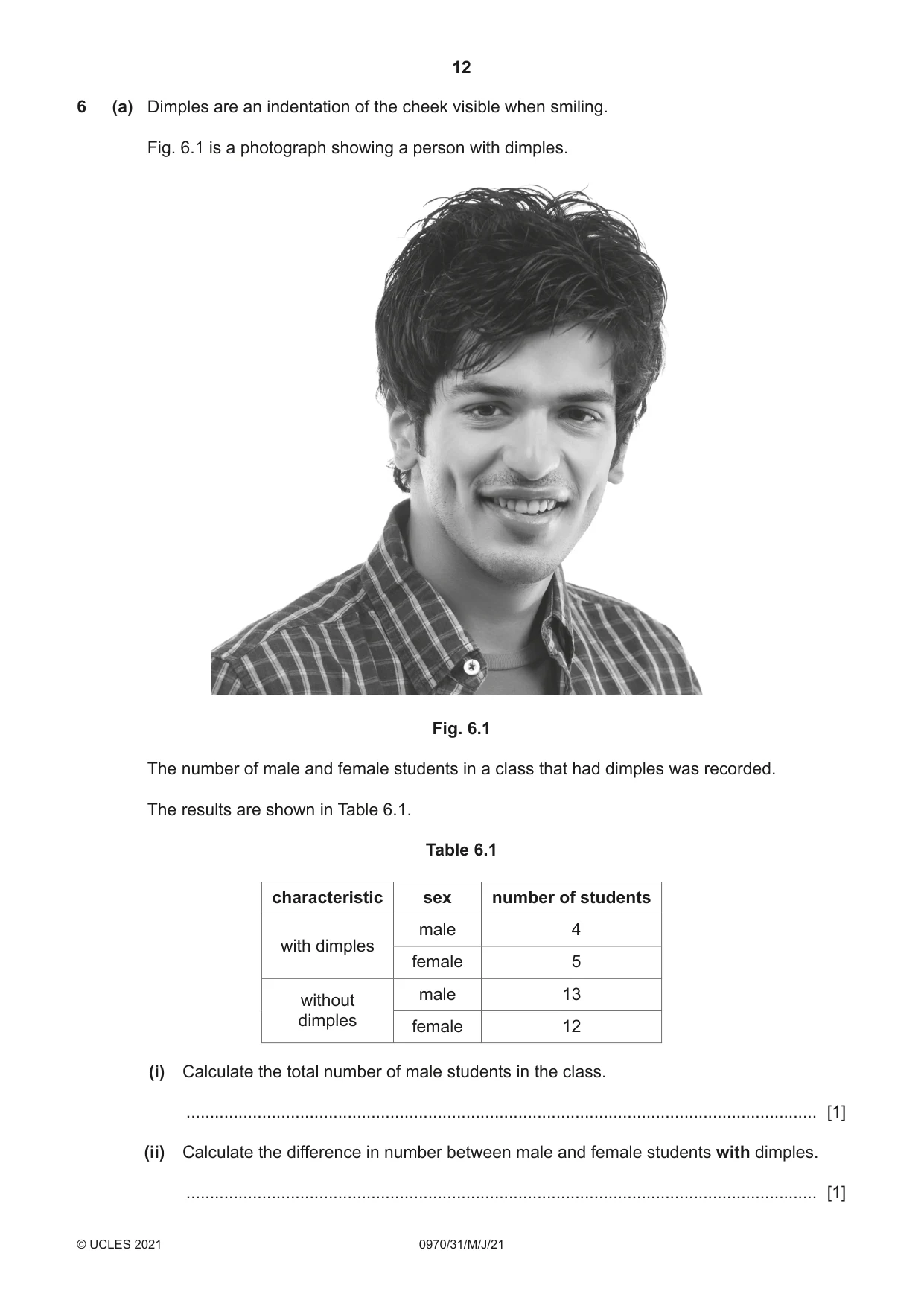 Cambridge IGCSE Biology (9-1) 0970 2021 May/June Paper 3 · Variant 1 question paper, page 12 of 20