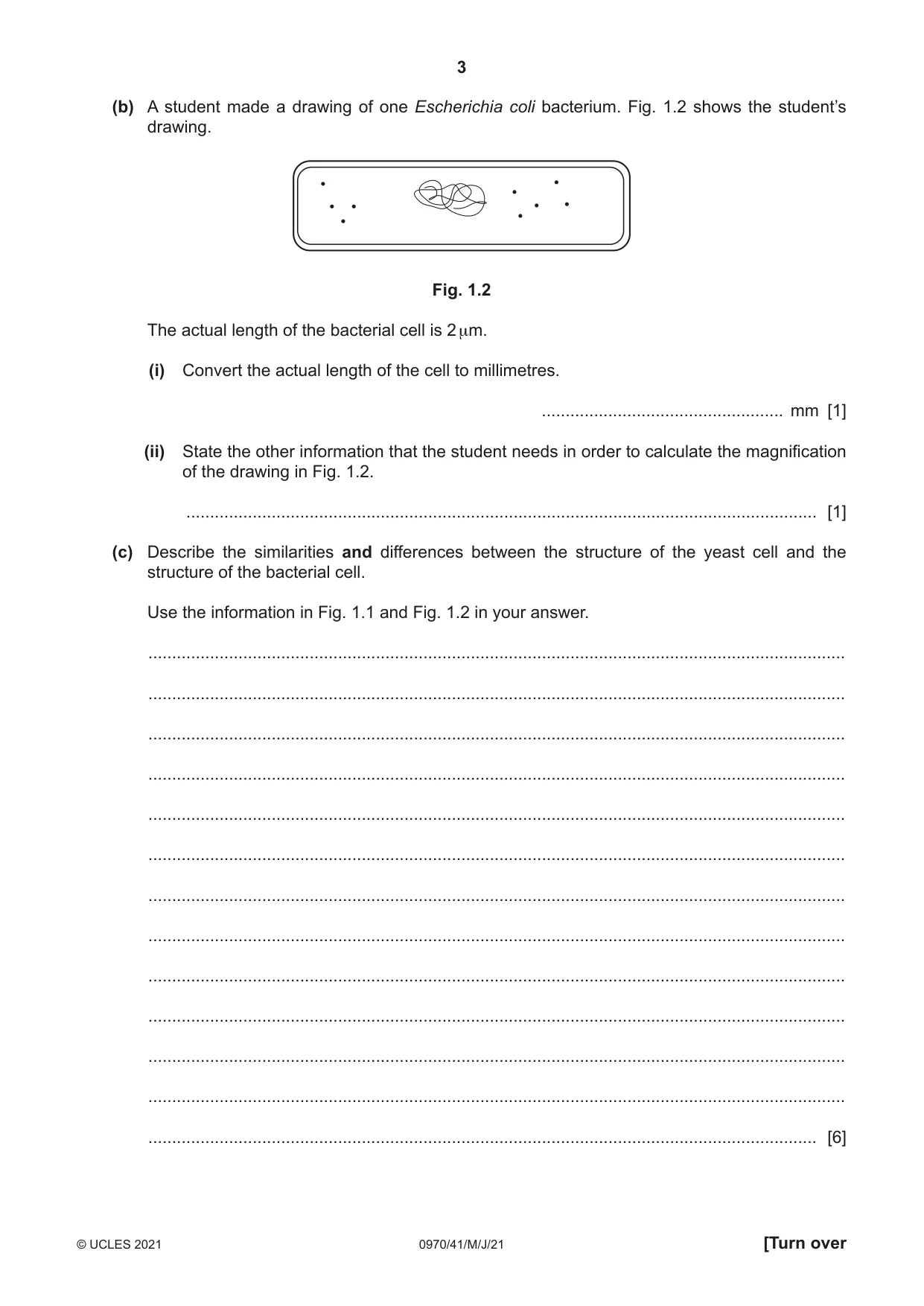 Cambridge IGCSE Biology (9-1) 0970 2021 May/June Paper 4 · Variant 1 question paper, page 3 of 20