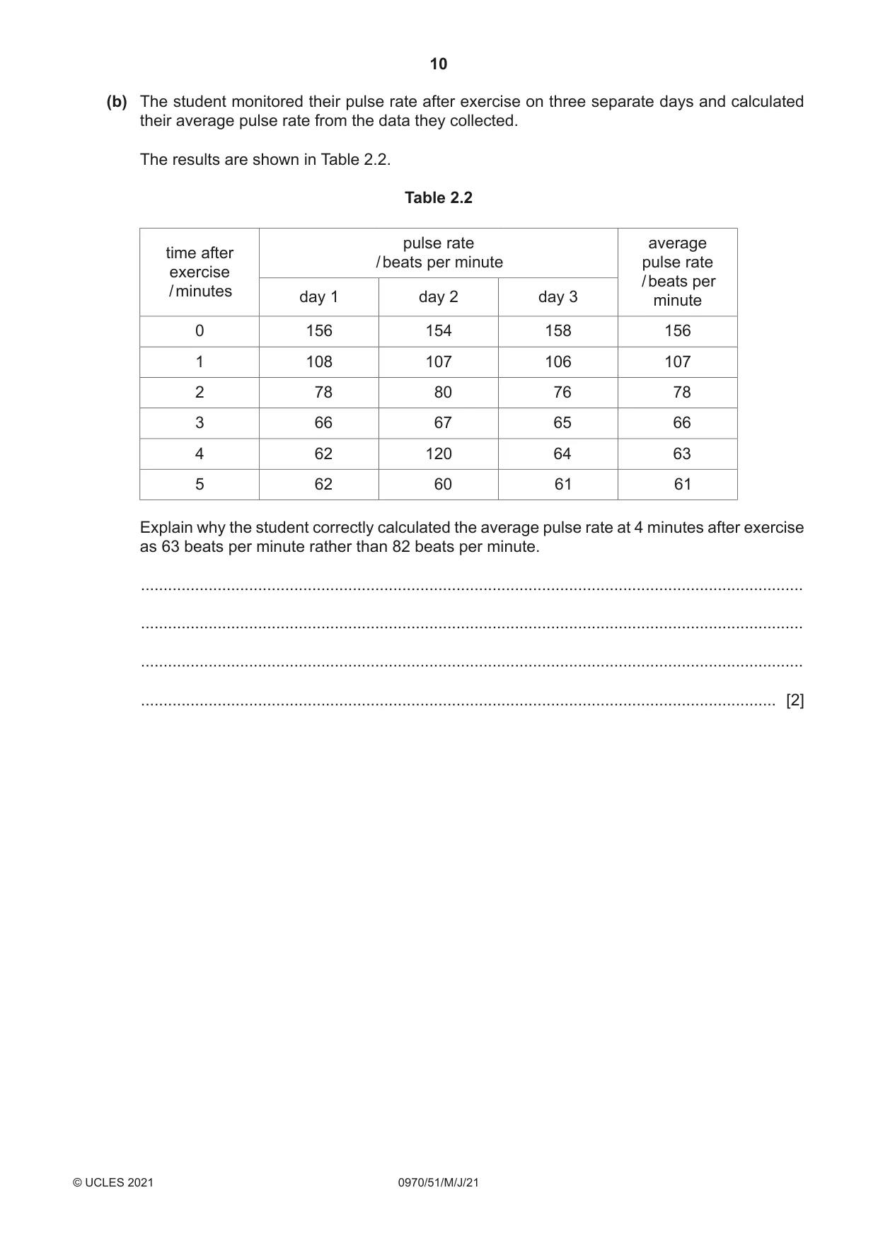 Cambridge IGCSE Biology (9-1) 0970 2021 May/June Paper 5 · Variant 1 question paper, page 10 of 12
