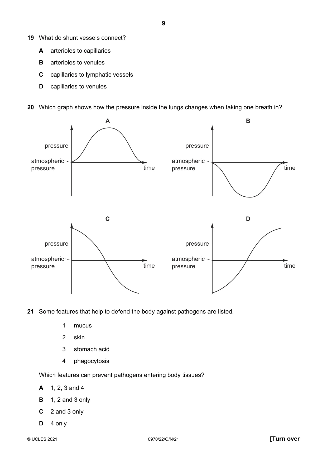 Cambridge IGCSE Biology (9-1) 0970 2021 Oct/Nov Paper 2 · Variant 2 question paper, page 9 of 16