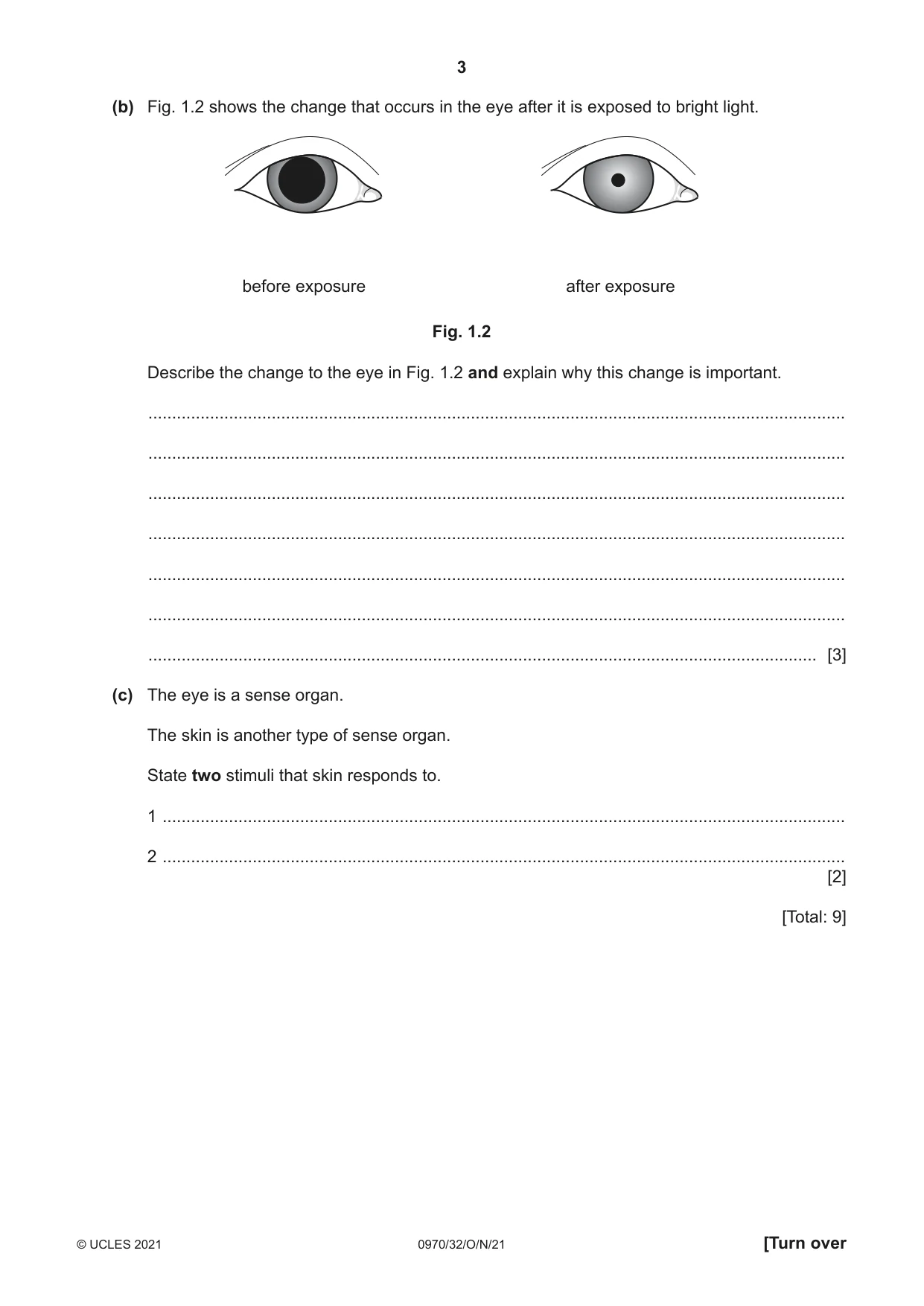 Cambridge IGCSE Biology (9-1) 0970 2021 Oct/Nov Paper 3 · Variant 2 question paper, page 3 of 20