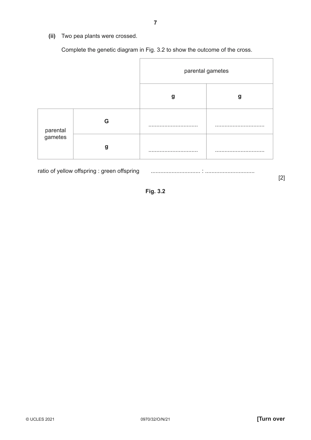 Cambridge IGCSE Biology (9-1) 0970 2021 Oct/Nov Paper 3 · Variant 2 question paper, page 7 of 20