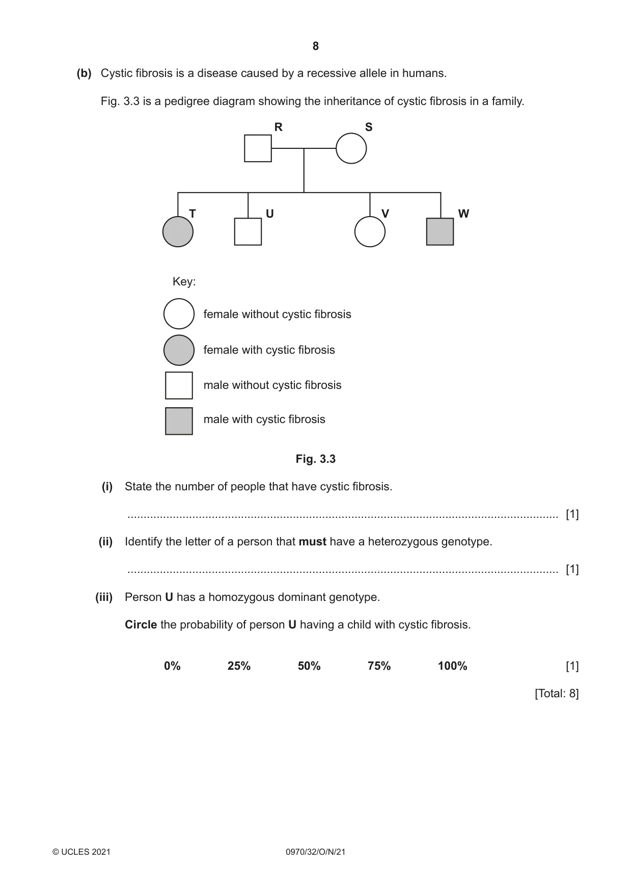 Cambridge IGCSE Biology (9-1) 0970 2021 Oct/Nov Paper 3 · Variant 2 question paper, page 8 of 20
