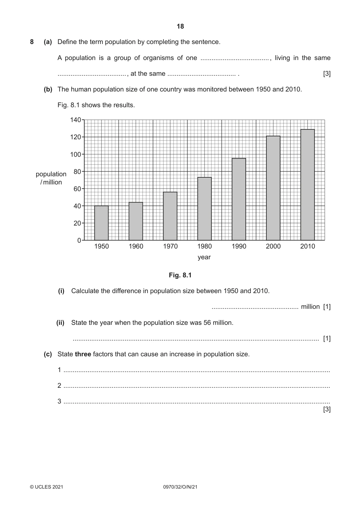 Cambridge IGCSE Biology (9-1) 0970 2021 Oct/Nov Paper 3 · Variant 2 question paper, page 18 of 20
