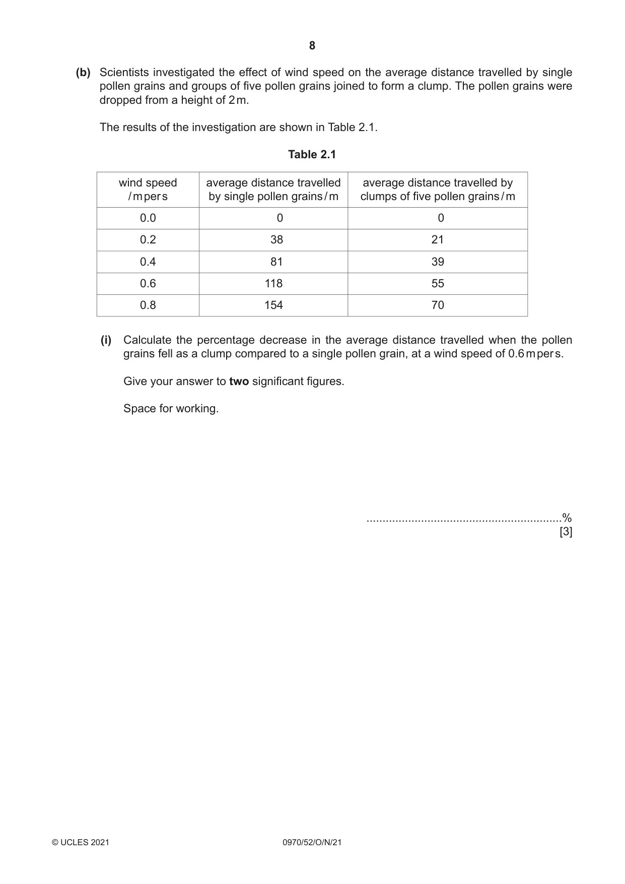 Cambridge IGCSE Biology (9-1) 0970 2021 Oct/Nov Paper 5 · Variant 2 question paper, page 8 of 12