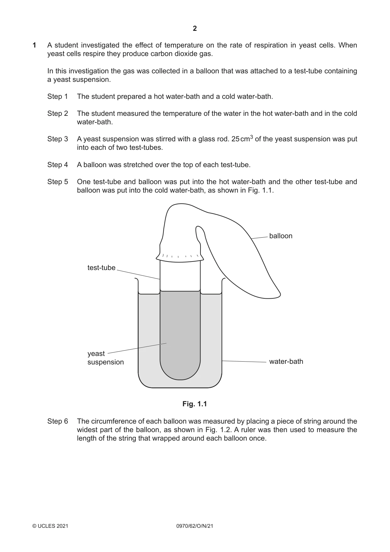 Cambridge IGCSE Biology (9-1) 0970 2021 Oct/Nov Paper 6 · Variant 2 question paper, page 2 of 12