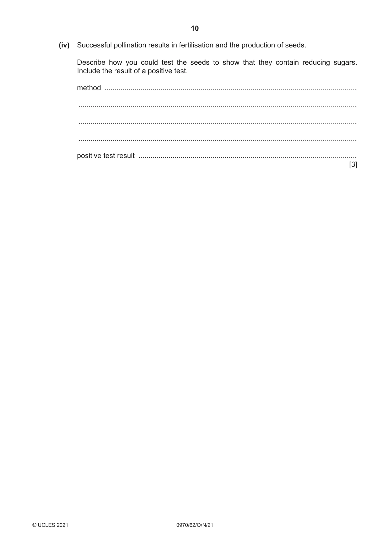 Cambridge IGCSE Biology (9-1) 0970 2021 Oct/Nov Paper 6 · Variant 2 question paper, page 10 of 12