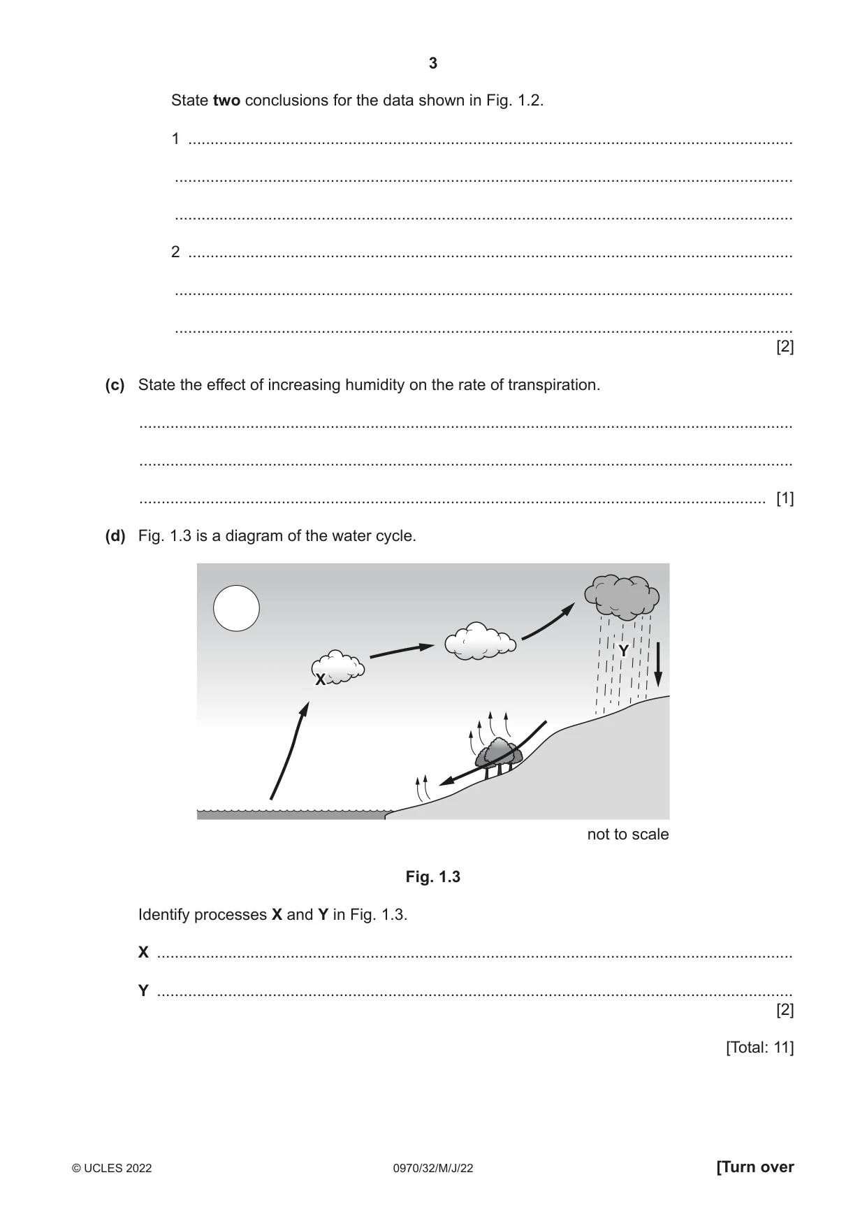 Cambridge IGCSE Biology (9-1) 0970 2022 May/June Paper 3 · Variant 2 question paper, page 3 of 16