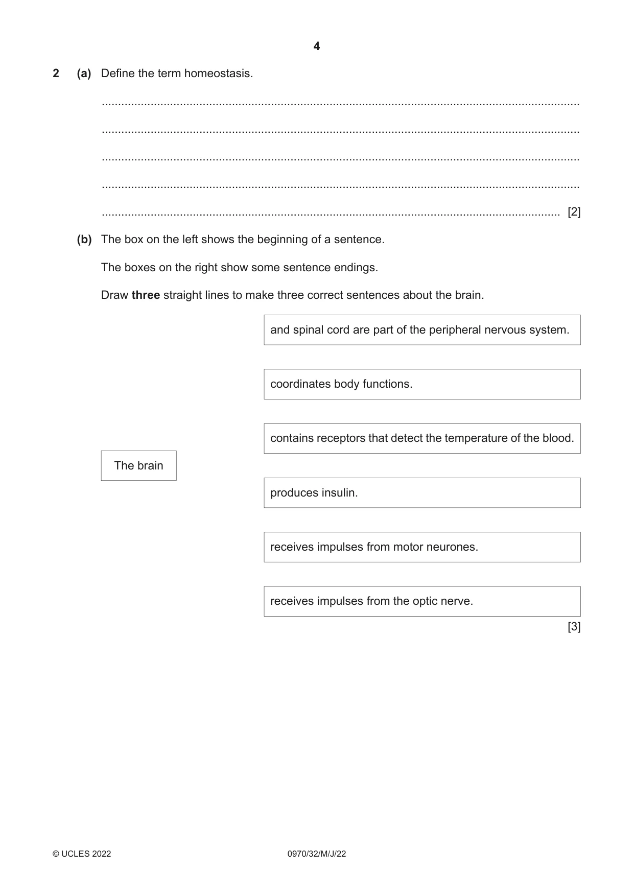 Cambridge IGCSE Biology (9-1) 0970 2022 May/June Paper 3 · Variant 2 question paper, page 4 of 16