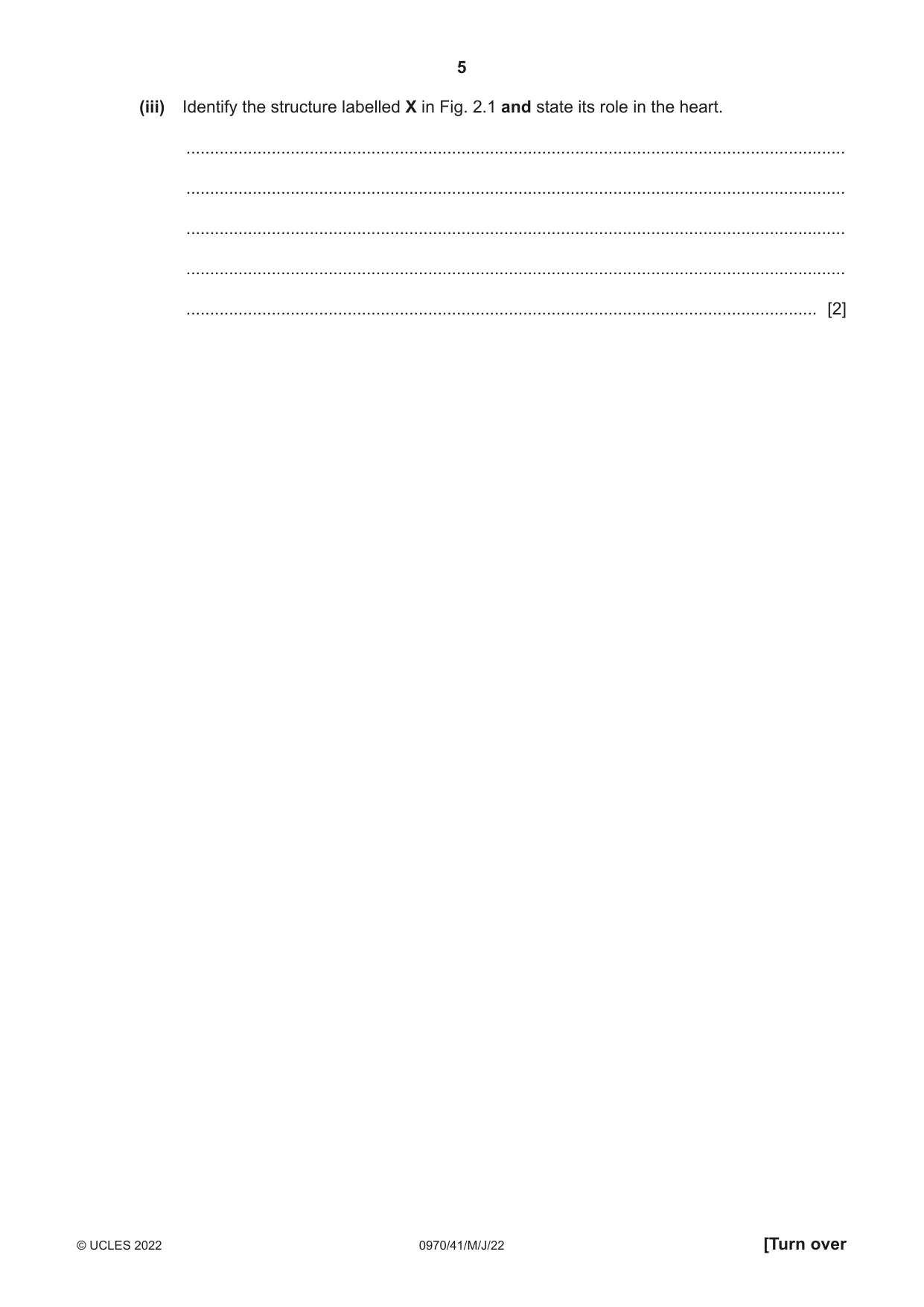 Cambridge IGCSE Biology (9-1) 0970 2022 May/June Paper 4 · Variant 1 question paper, page 5 of 20